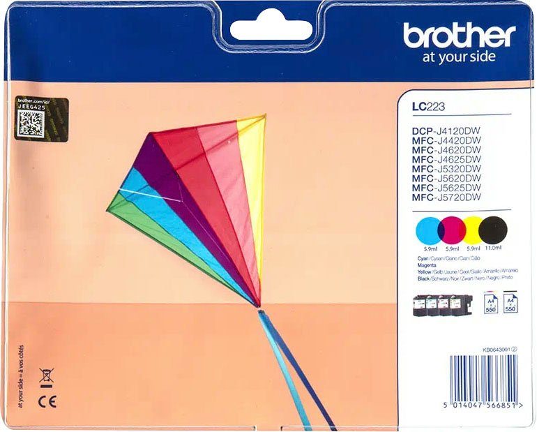 Brother LC-223 Value Pack Tintenpatrone (Packung, 4-tlg)