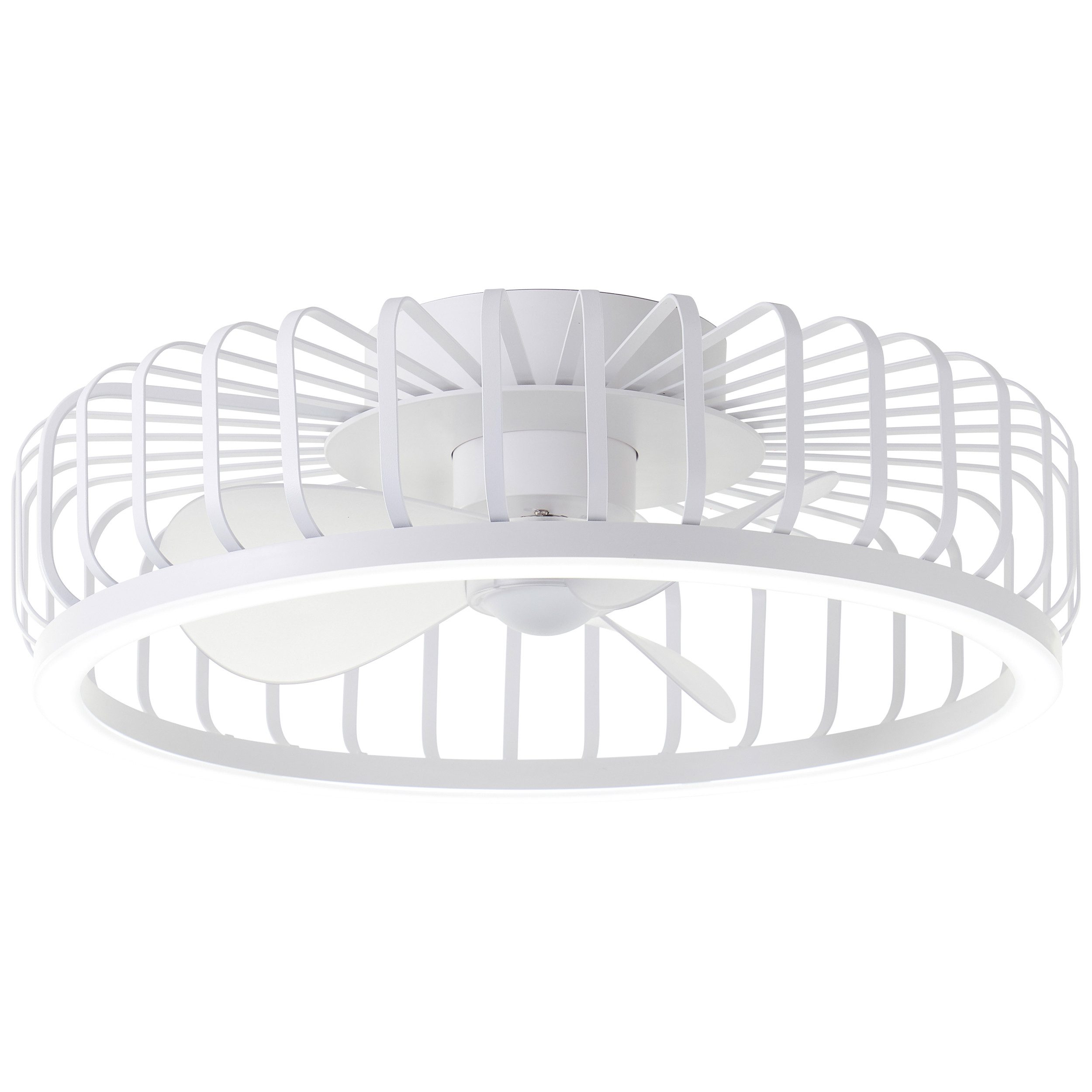 Brilliant LED Deckenleuchte Capo, CCT - über Fernbedienung, Dimmfunktion, Memoryfunktion, Nachtlichtfunktion, Timerfunktion, Ventilatorfunktion, LED fest integriert, warmweiß - kaltweiß, LED-Ventilator, Ø 48 cm, 4200 lm, dimmbar, CCT