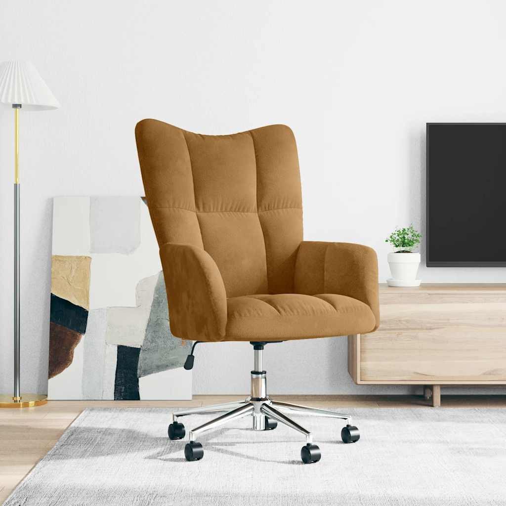 vidaXL Sessel Relaxsessel Braun Samt (1-St)