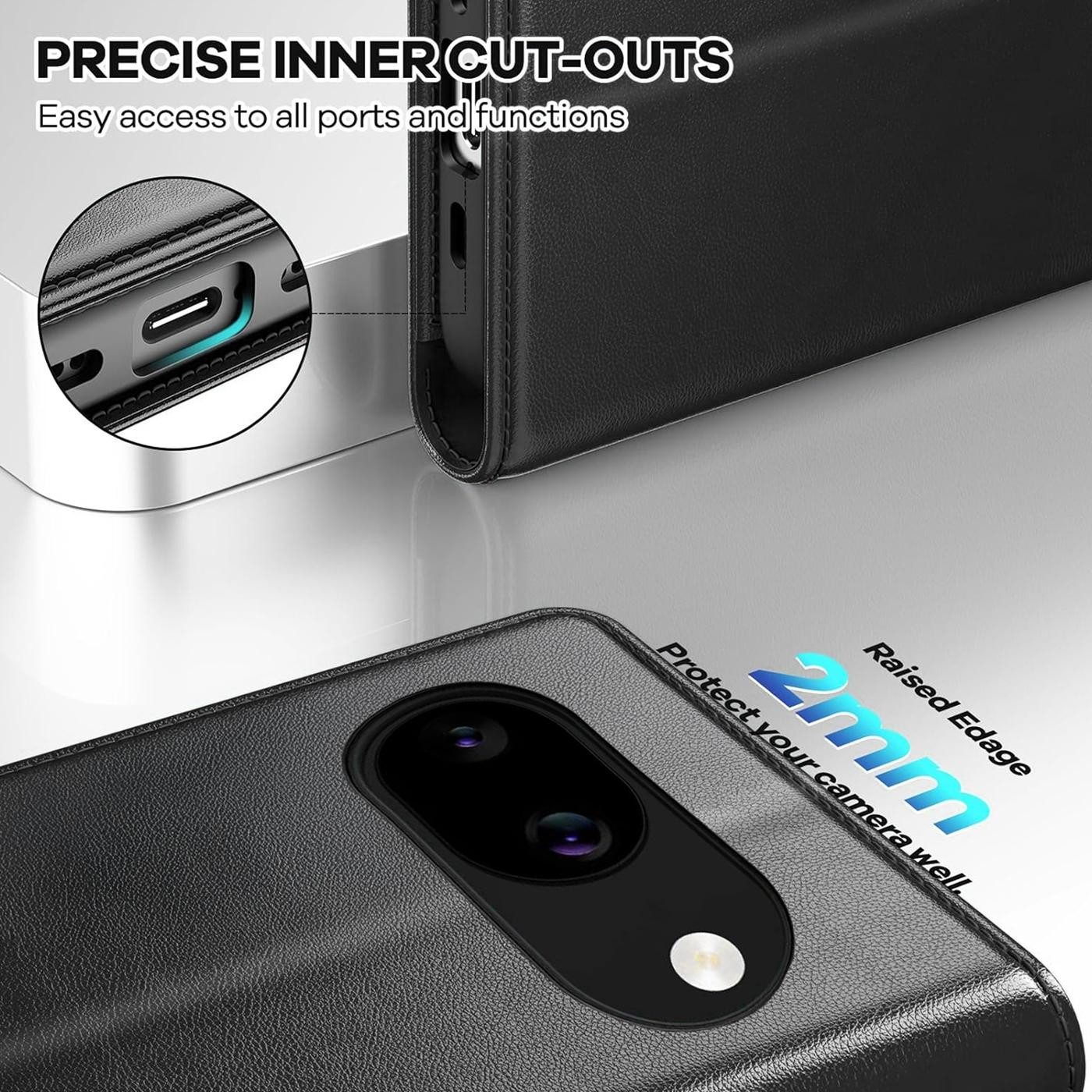 CoolGadget Handyhülle Book Case Handy Tasche für Google Pixel 10a 6,3 Zoll, Hülle Klapphülle Flip Cover für Pixel 10a Schutzhülle stoßfest – Bild 4 von 5