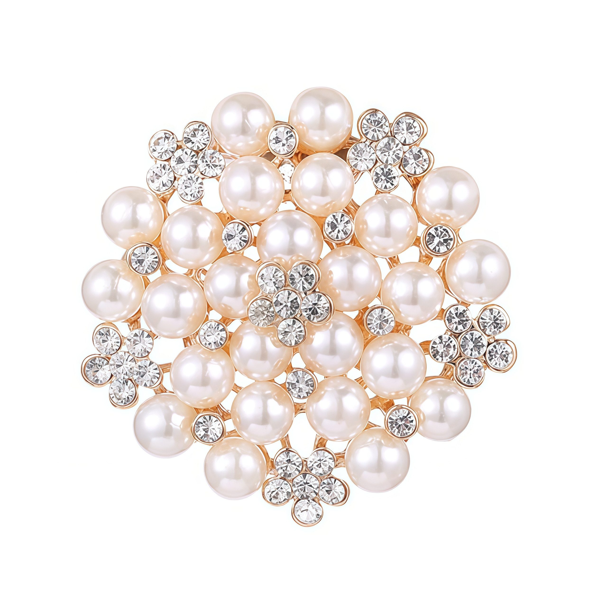 FOUORTUNATE-BEE Brosche Perlen-Strass-Brosche als Reversnadel mit Geschenkb günstig online kaufen