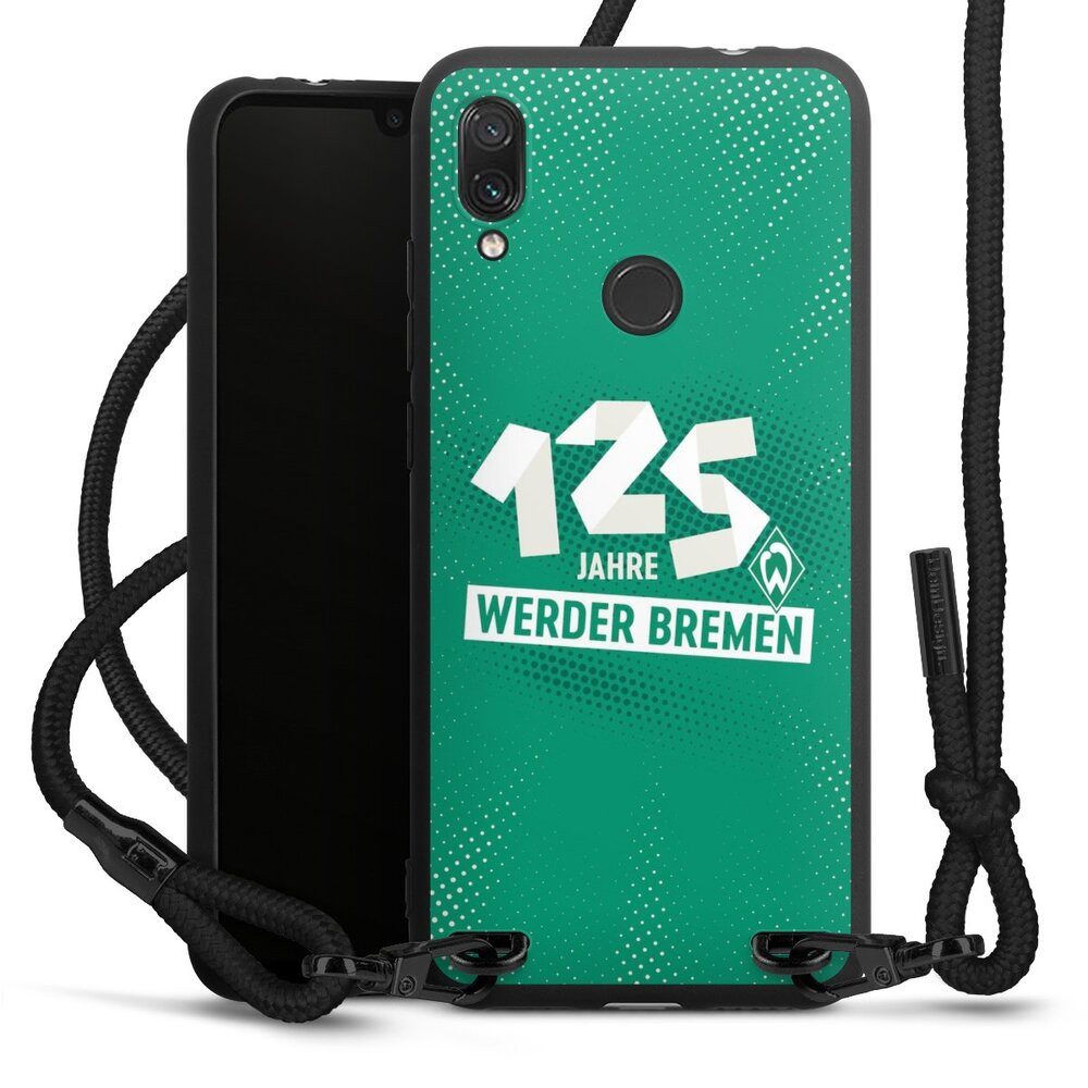 DeinDesign Handyhülle 125 Jahre Werder Bremen Offizielles Lizenzprodukt, Xiaomi Redmi Note 7 Premium Handykette Hülle mit Band Cover mit Kette