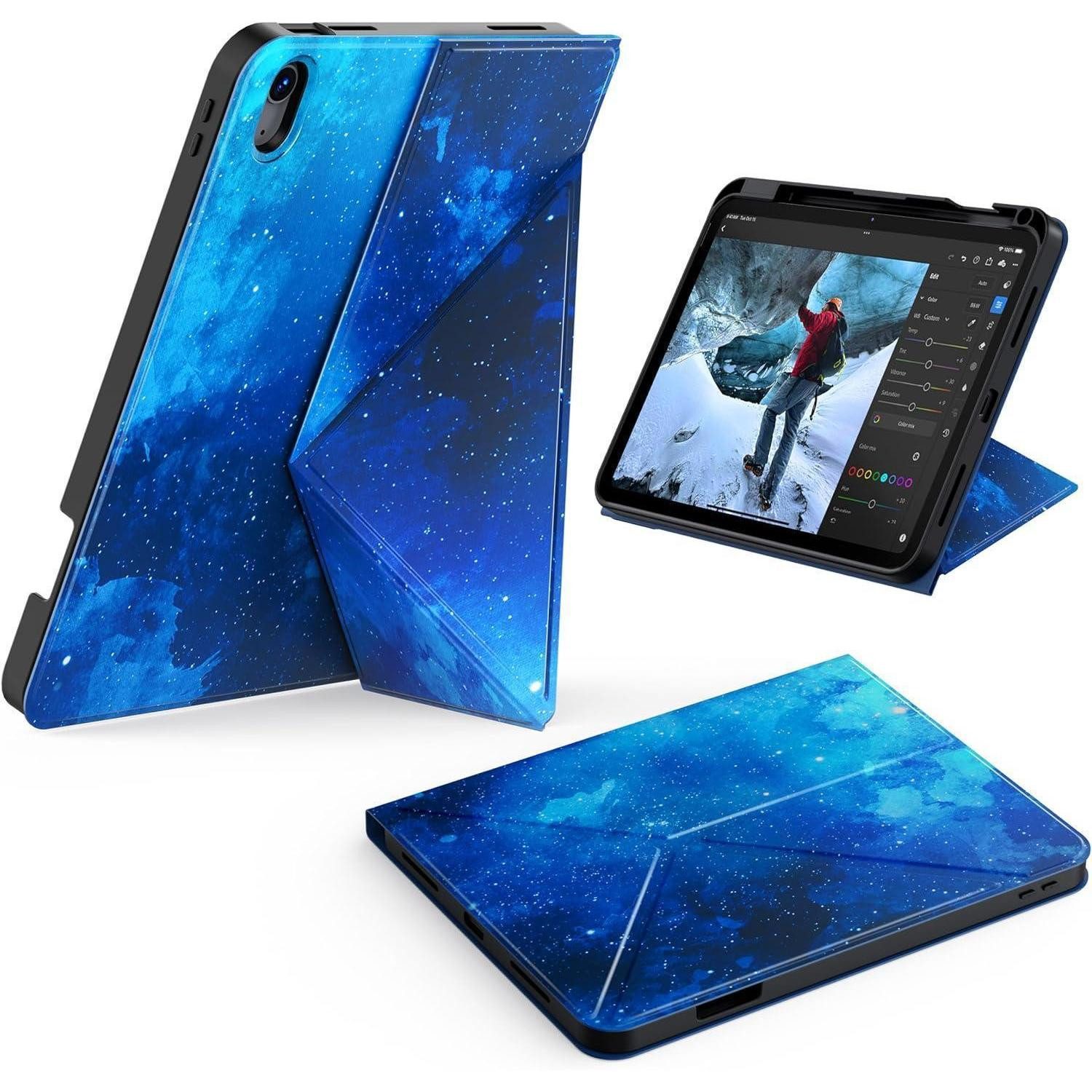 LuxusKollektion Tablet-Hülle Hülle iPad A16 11 Stifthalter Ständer Auto Wachen Blauer Sternenhimmel