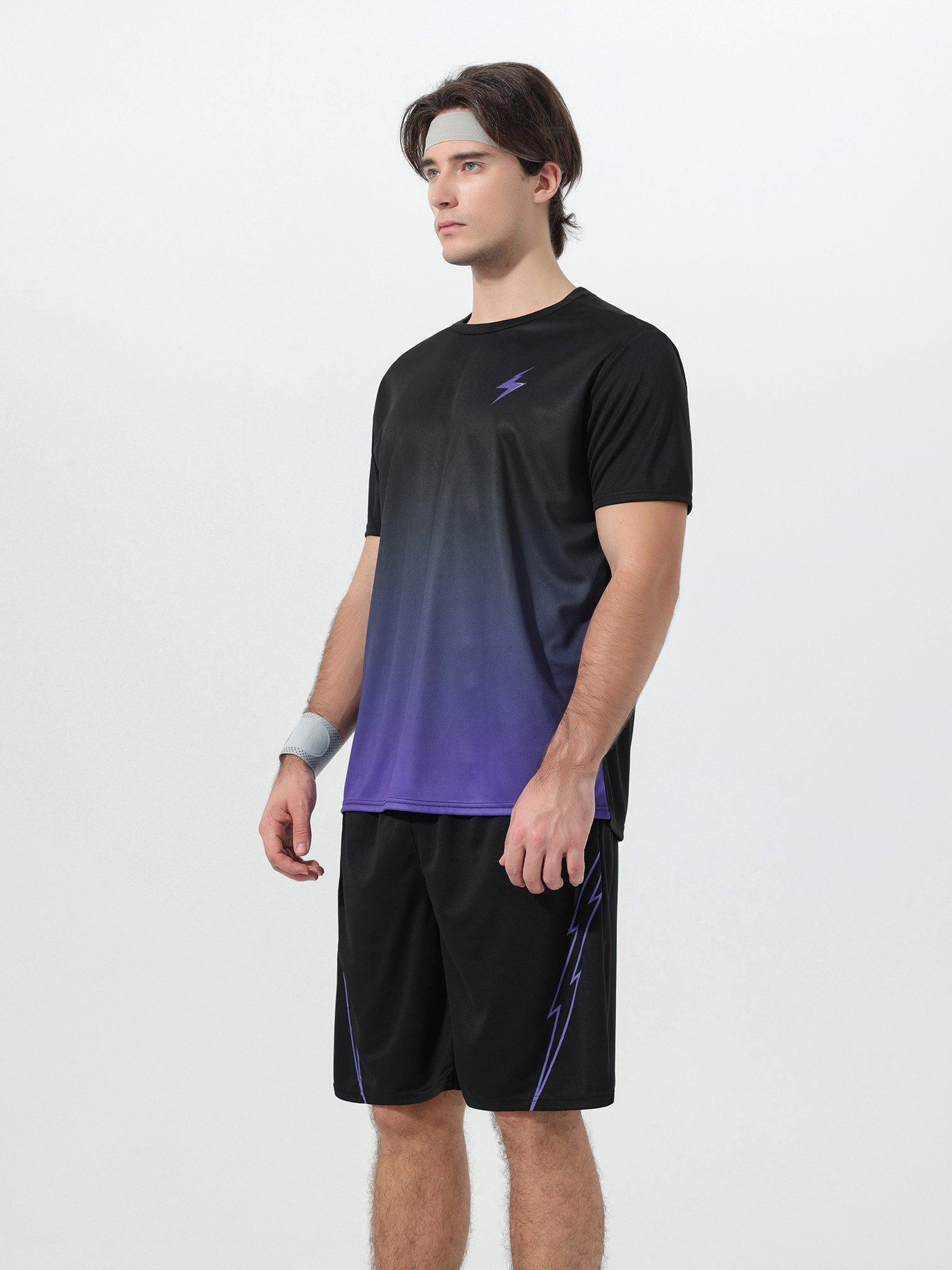 YOUTHUP Sportanzug, Herren Sportanzug mit Farbverlauf Regular Fit Set