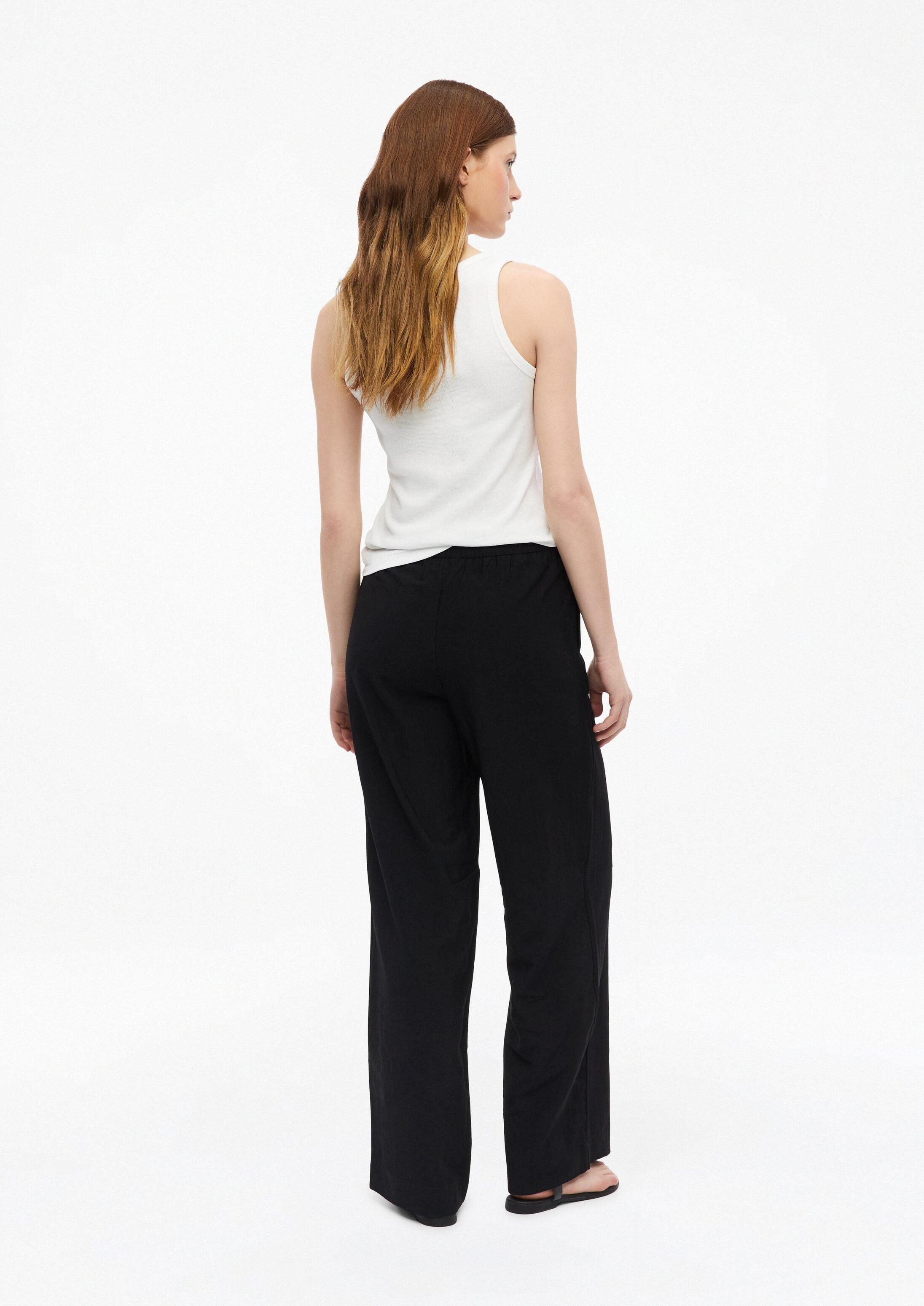 s.Oliver Chinos Hose Leichte Wide Leg Hose mit Elastikbund