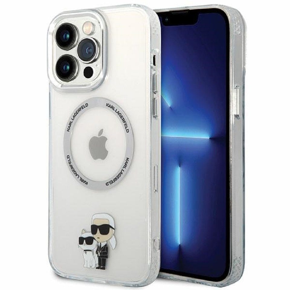 KARL LAGERFELD Handyhülle Hülle Case iPhone 13 Pro Max MagSafe Katze Choupette 6,7 Zoll, Kantenschutz