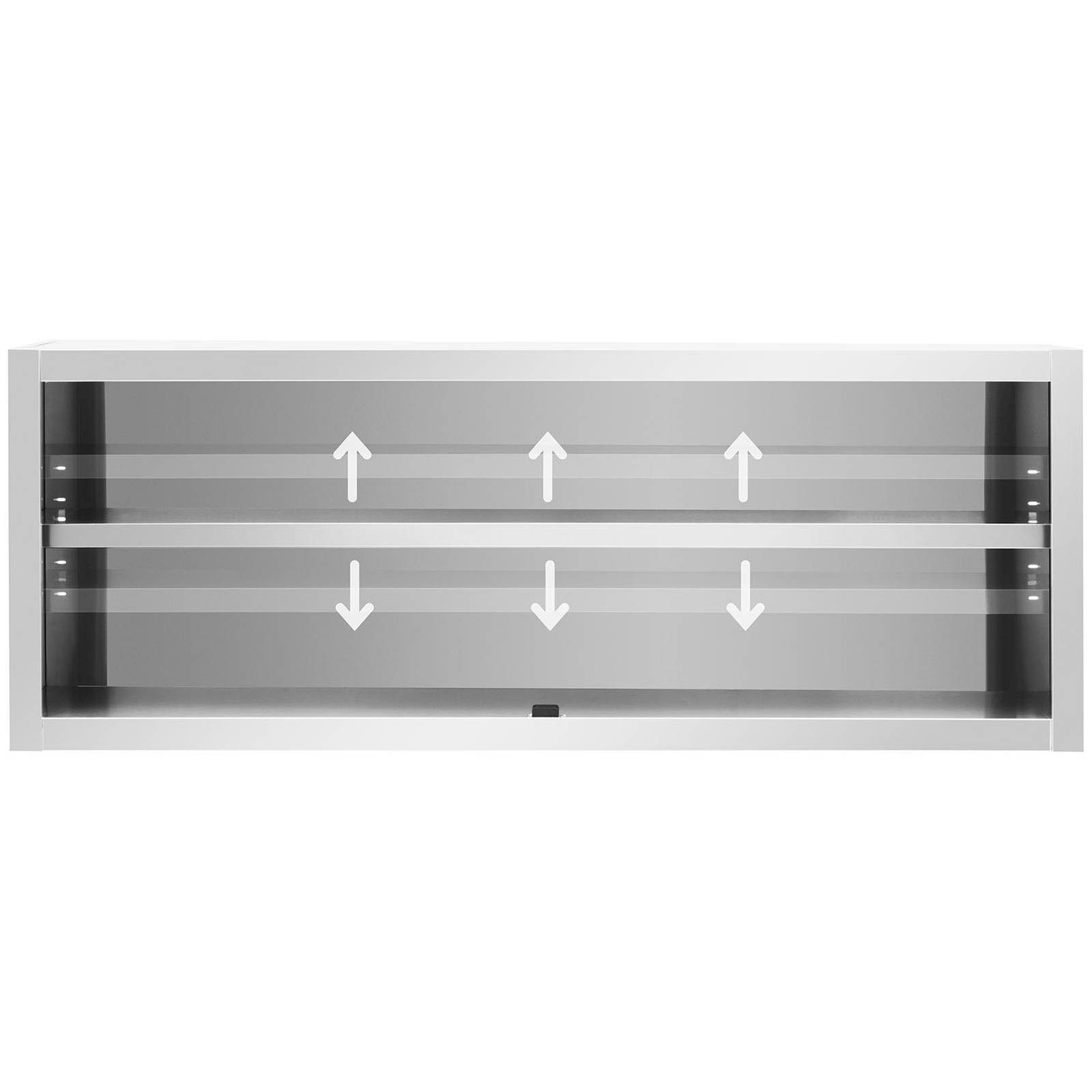 Royal Catering Wandhängeschrank 160 x 45 x 60 cm Schiebetür Hängeschrank Ed günstig online kaufen