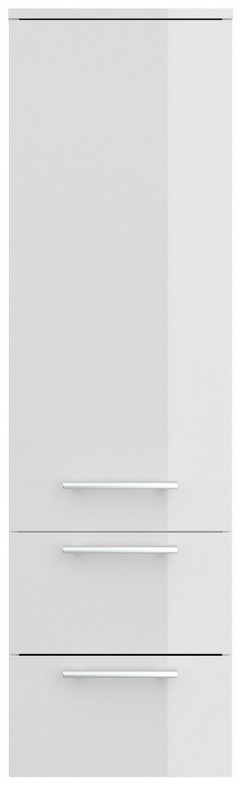 Posseik Hochschrank Badezimmer Hochschrank 120 cm Weiß Hochglanz