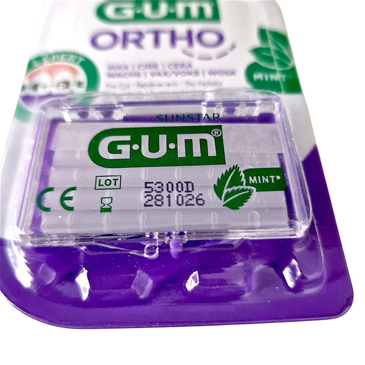 GUM Zahnbürste Gum Ortho Wachs 5 Stangen - Mint