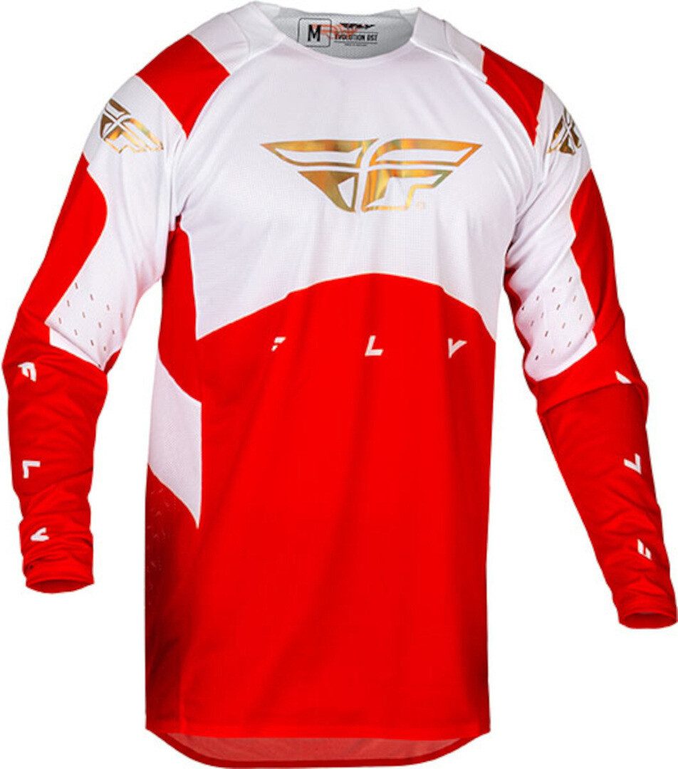 Fly Racing Motocross-Shirt Fly Racing Evolution 2024 rot/weißes Motocross Jersey