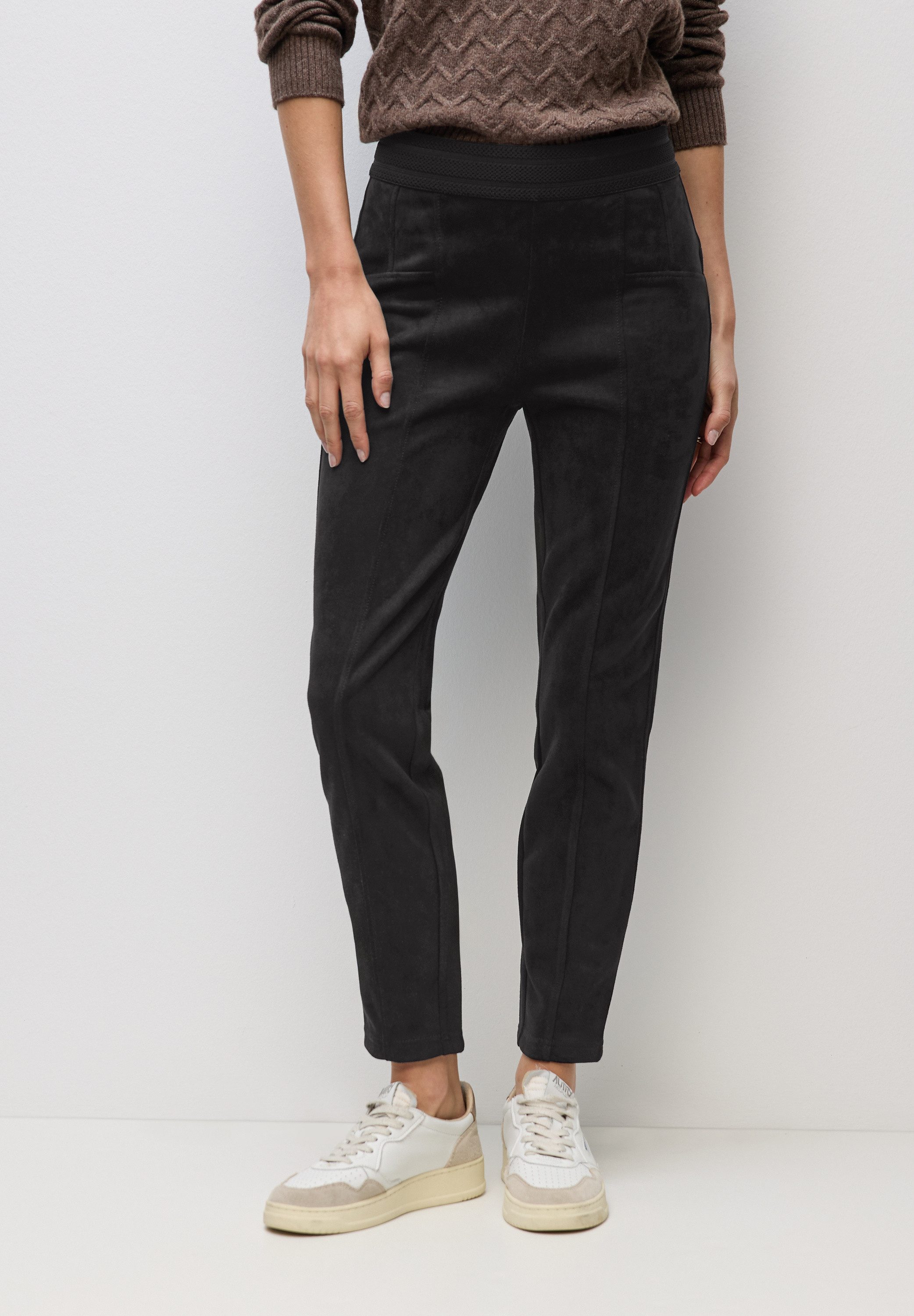 STREET ONE Stoffhose aus Velour günstig online kaufen