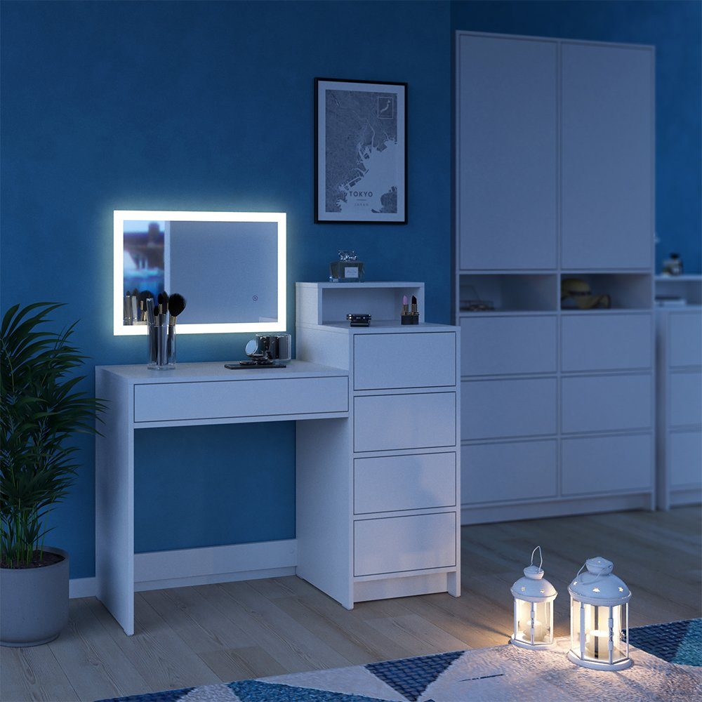 Vicco Schminktisch Naara, Weiß, 110.5 cm günstig online kaufen