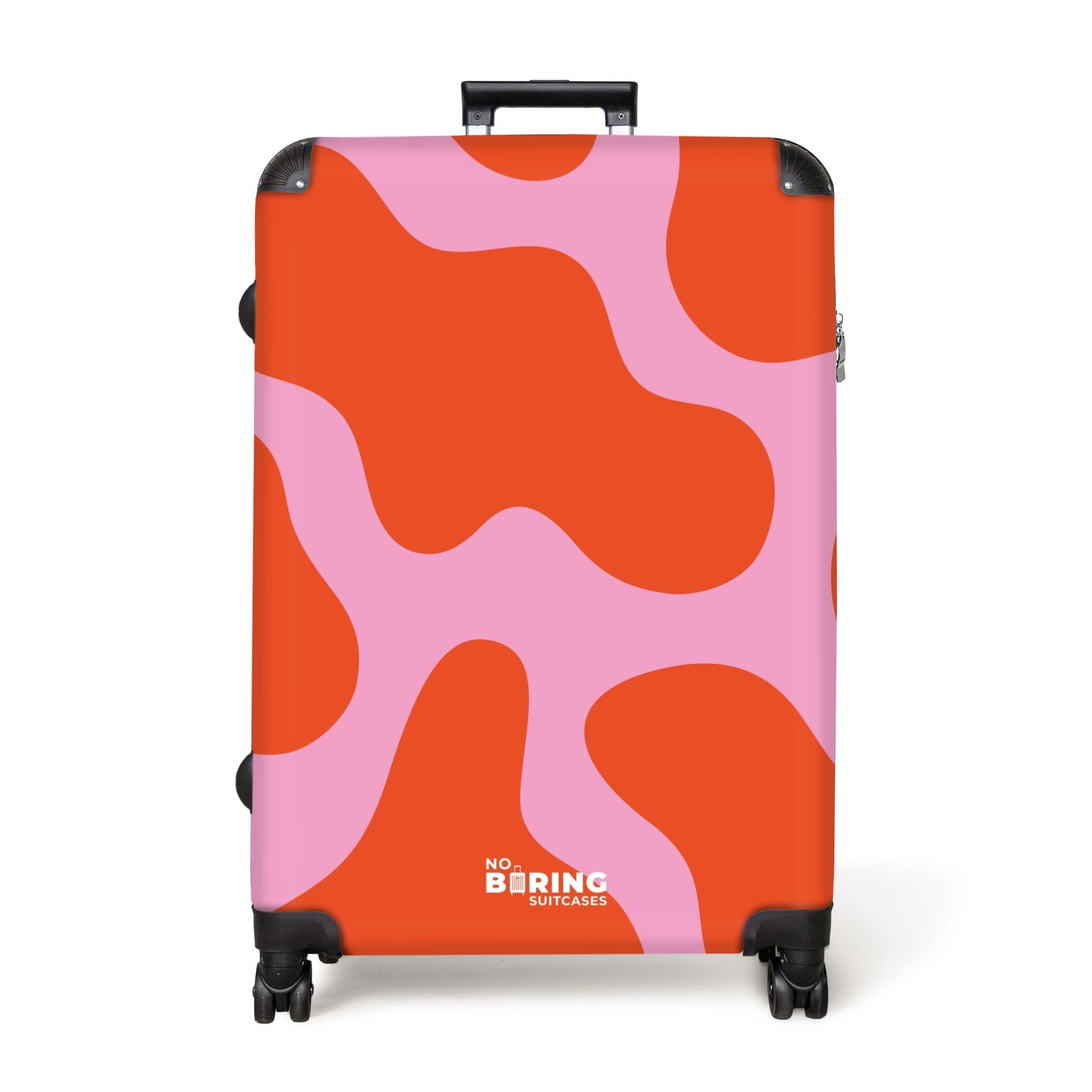 NoBoringSuitcases.com© Hartschalen-Trolley Rosa mit roten Flecken günstig online kaufen