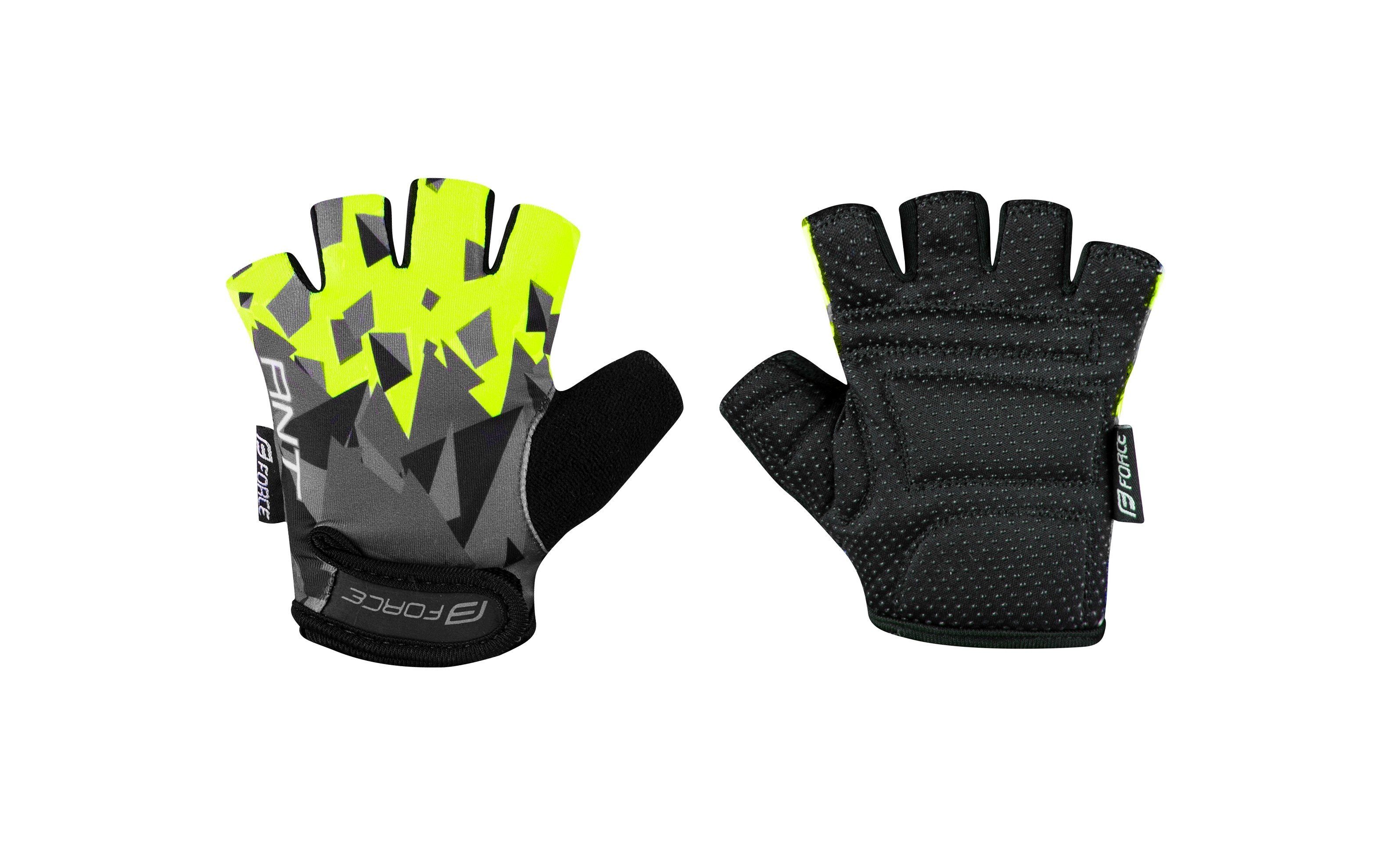 FORCE Fahrradhandschuhe Handschuhe F ANT kid gelb-grau