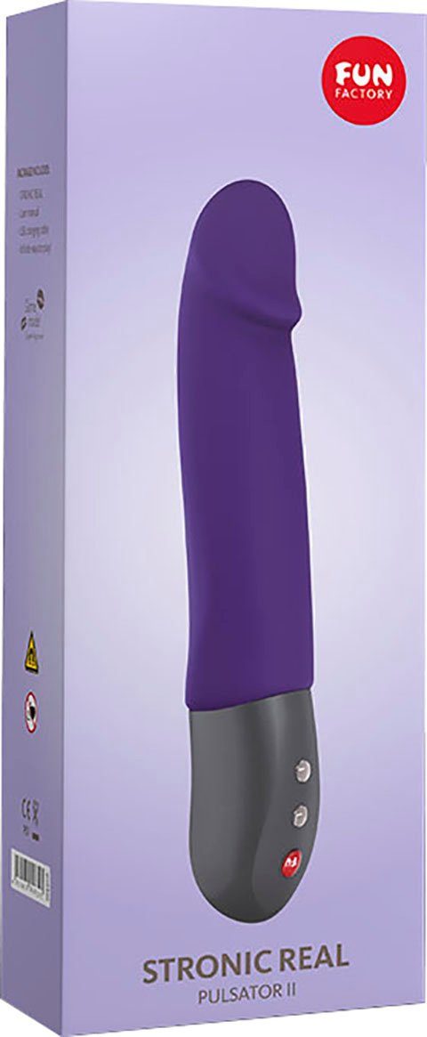 REAL Factory violet Stoß-Vibrator dark Fun STRONIC
