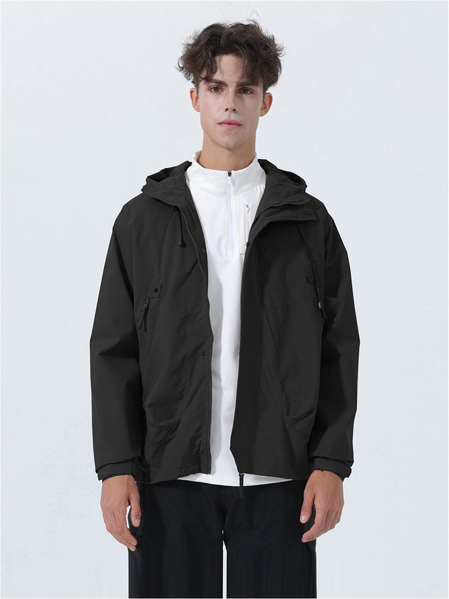 YOUTHUP Funktionsjacke Herren Regenjacken Leichte Outdoor Windjacke mit Kapuze