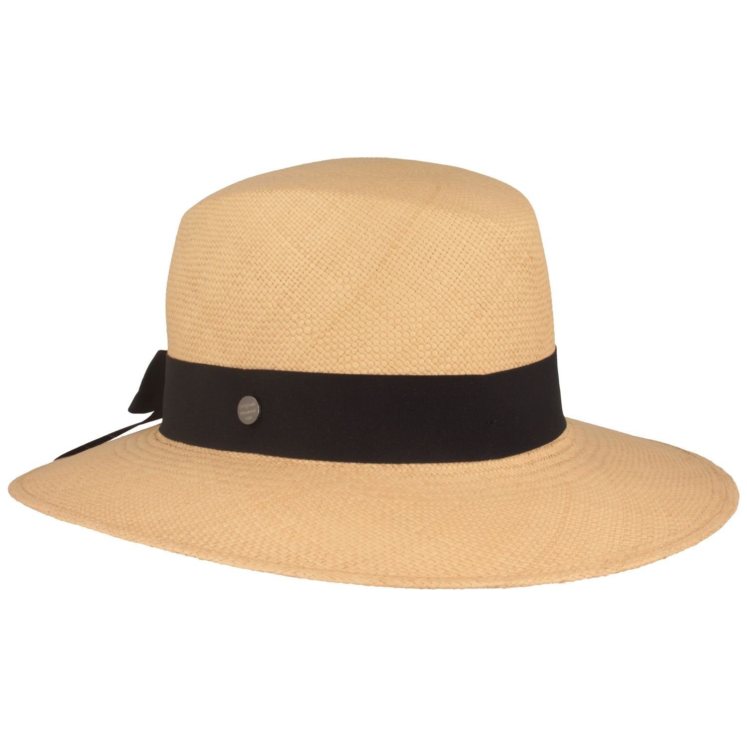 Breiter Strohhut feiner original Panama-Hut mit günstig online kaufen