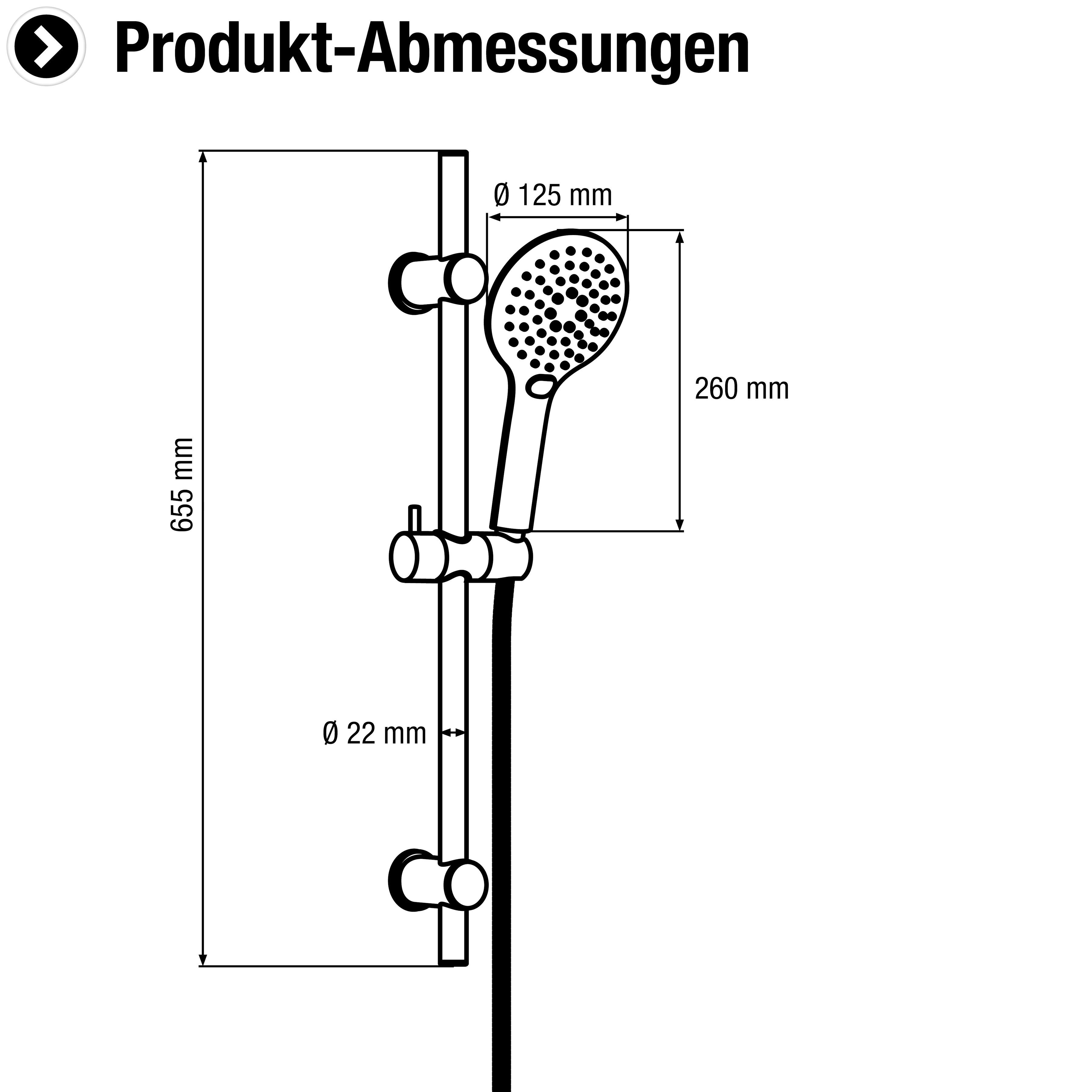 3 CORNAT Stangenbrause-Set, für geeignet Strahlart(en), Durchlauferhitzer