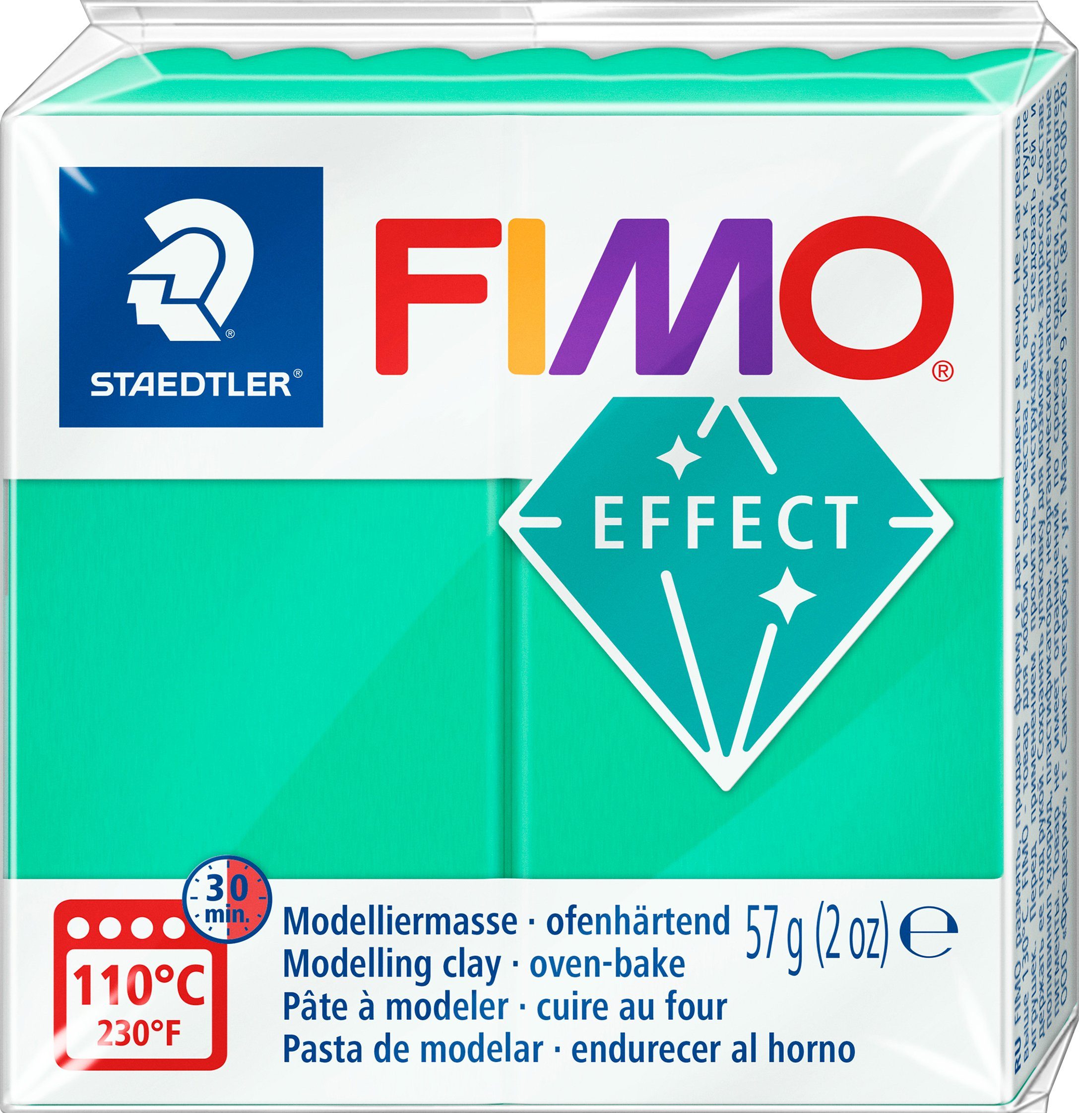 g 57 Modelliermasse EFFECT Grün FIMO Transluzent,