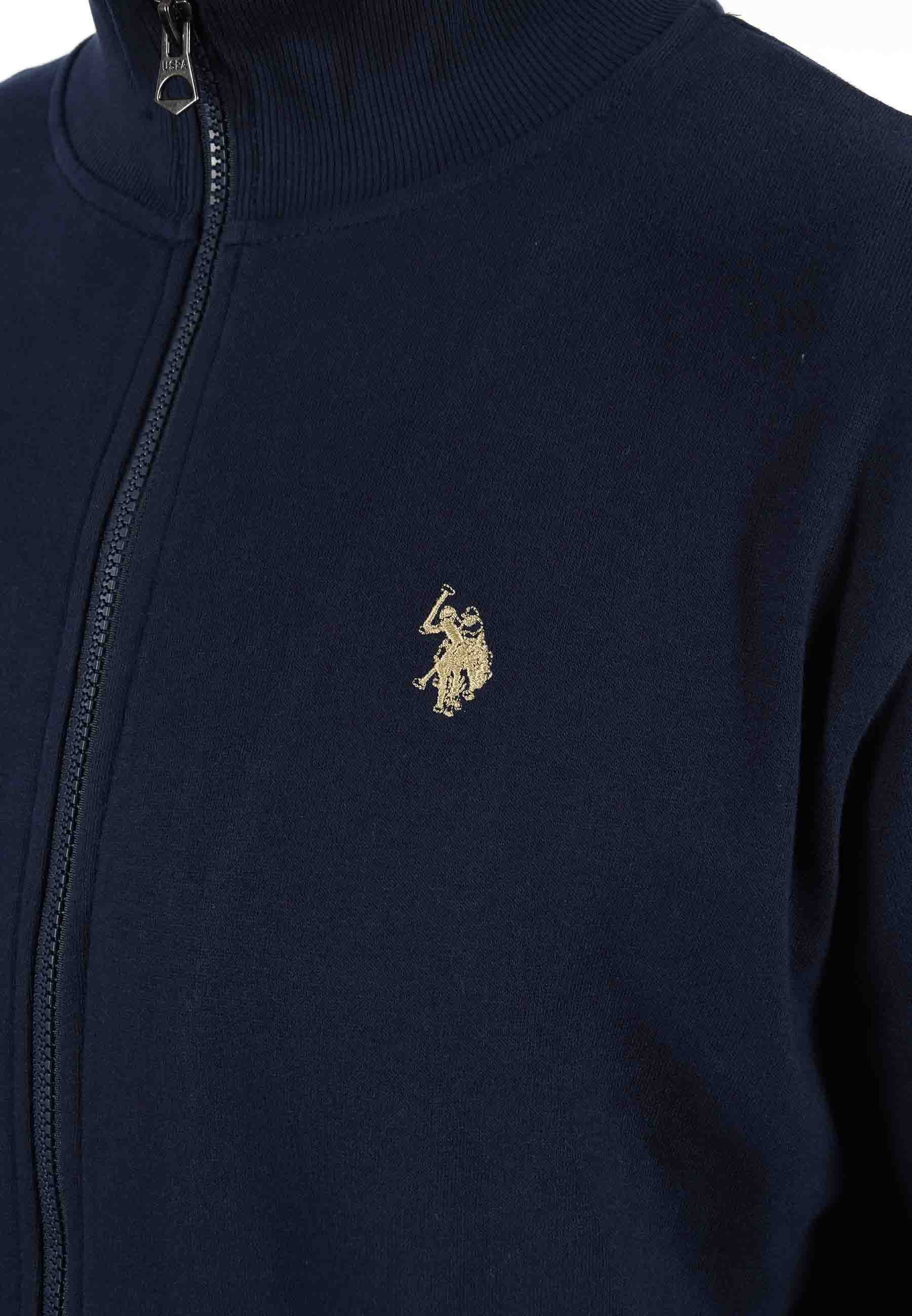 U.S. Polo Assn. Sweatjacke USTheoo – Herren Zip-Jacke mit Stehkragen und Logo-Stickerei Baumwoll-Polyester-Mix, weich, formstabil und mit Eingrifftaschen – Bild 5 von 5