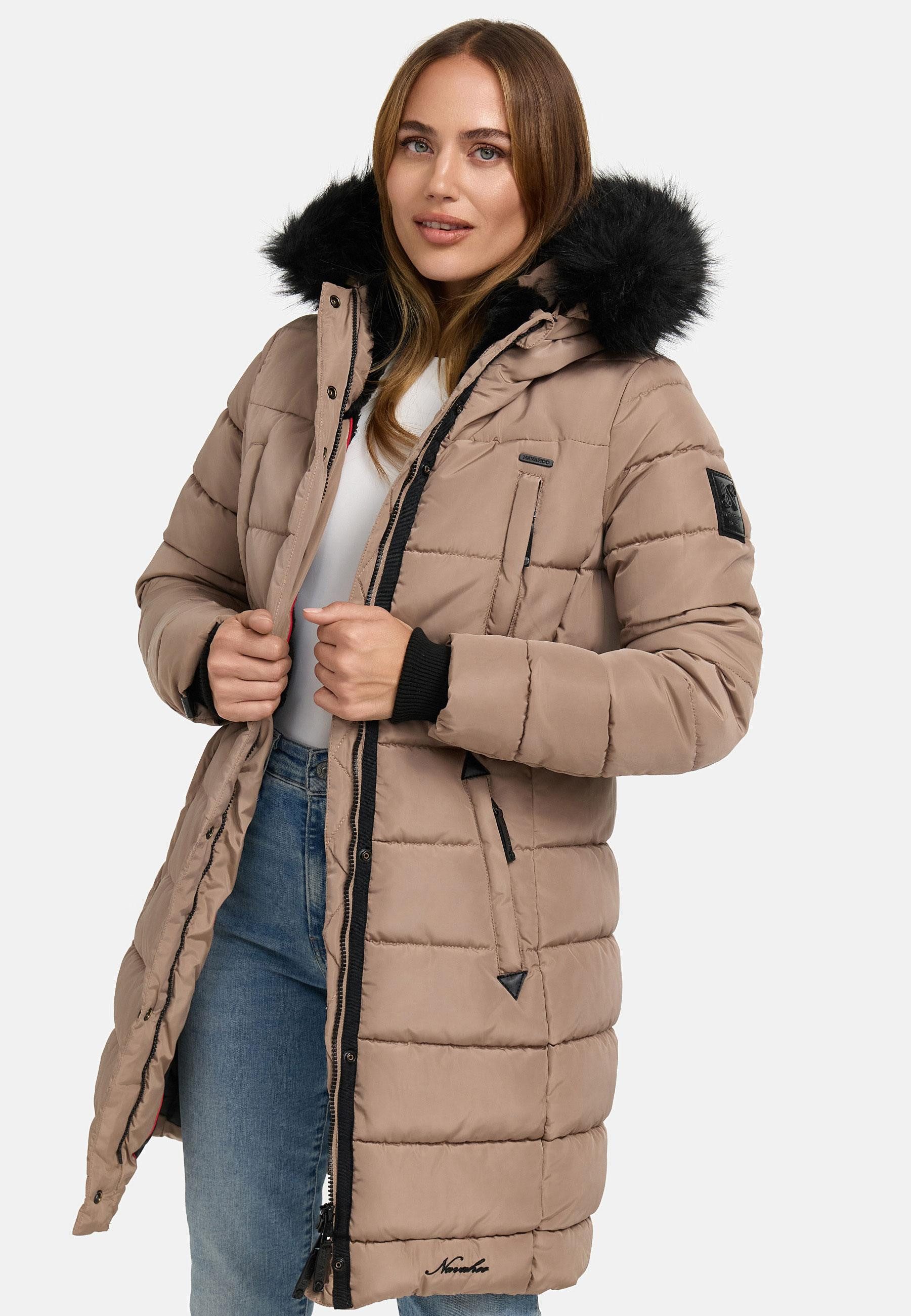Navahoo Winterjacke Navahoo Lotusblüte Princess Damen Winter Steppjacke B89 günstig online kaufen