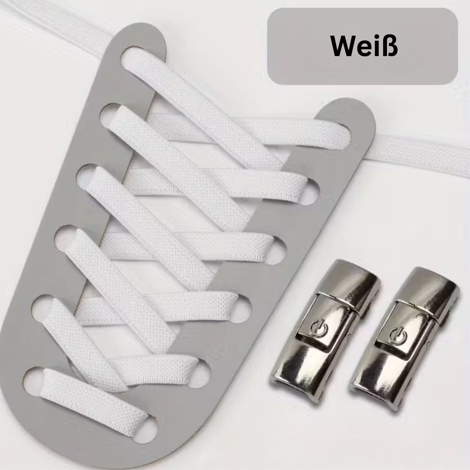 Schnürsenkel Schnürsenkel ohne Binden mit Schnallen – elastische Gummi-Schuhbänder