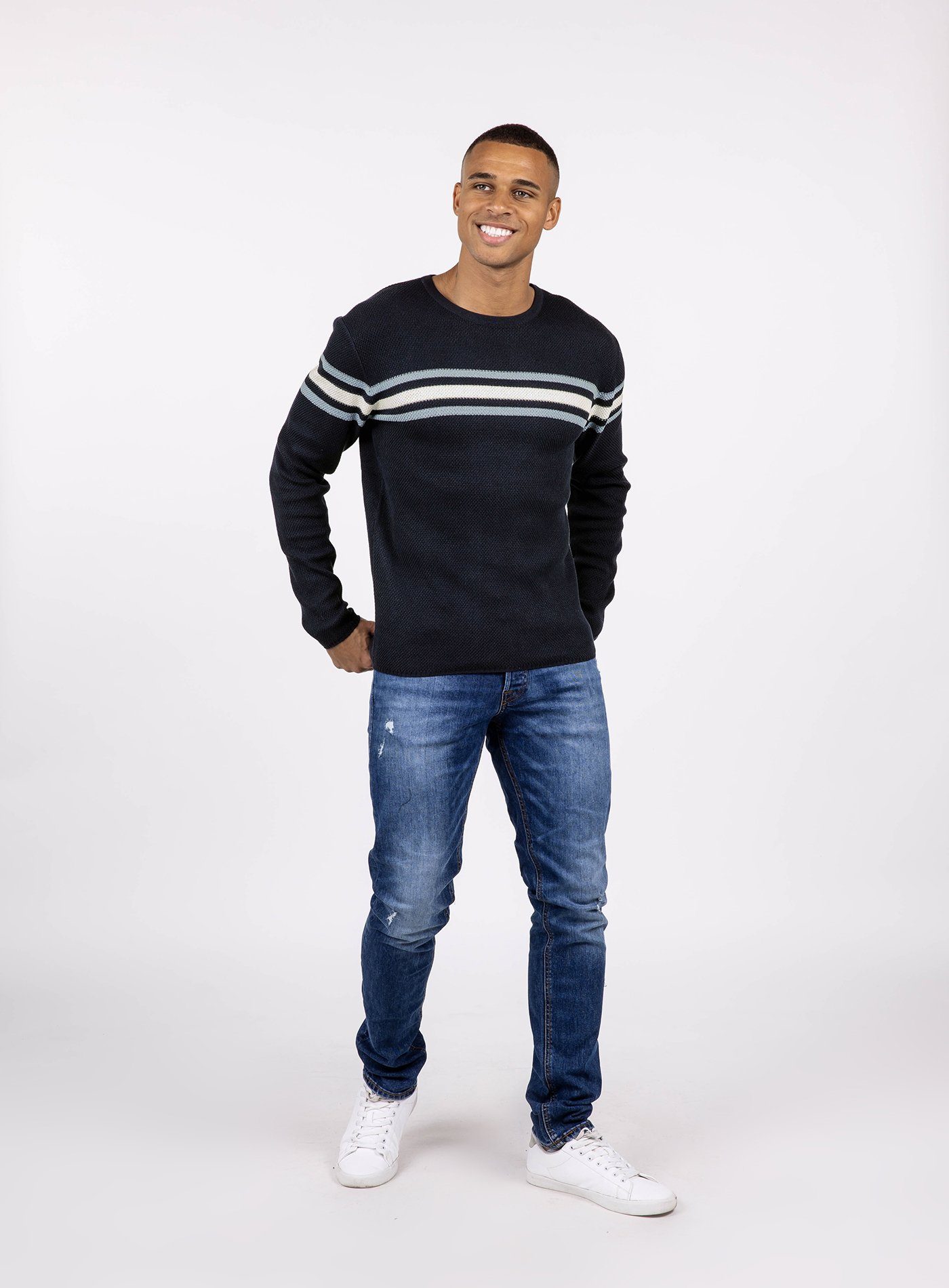 Key Largo Rundhalspullover MST BOOKING round neck (1-tlg)