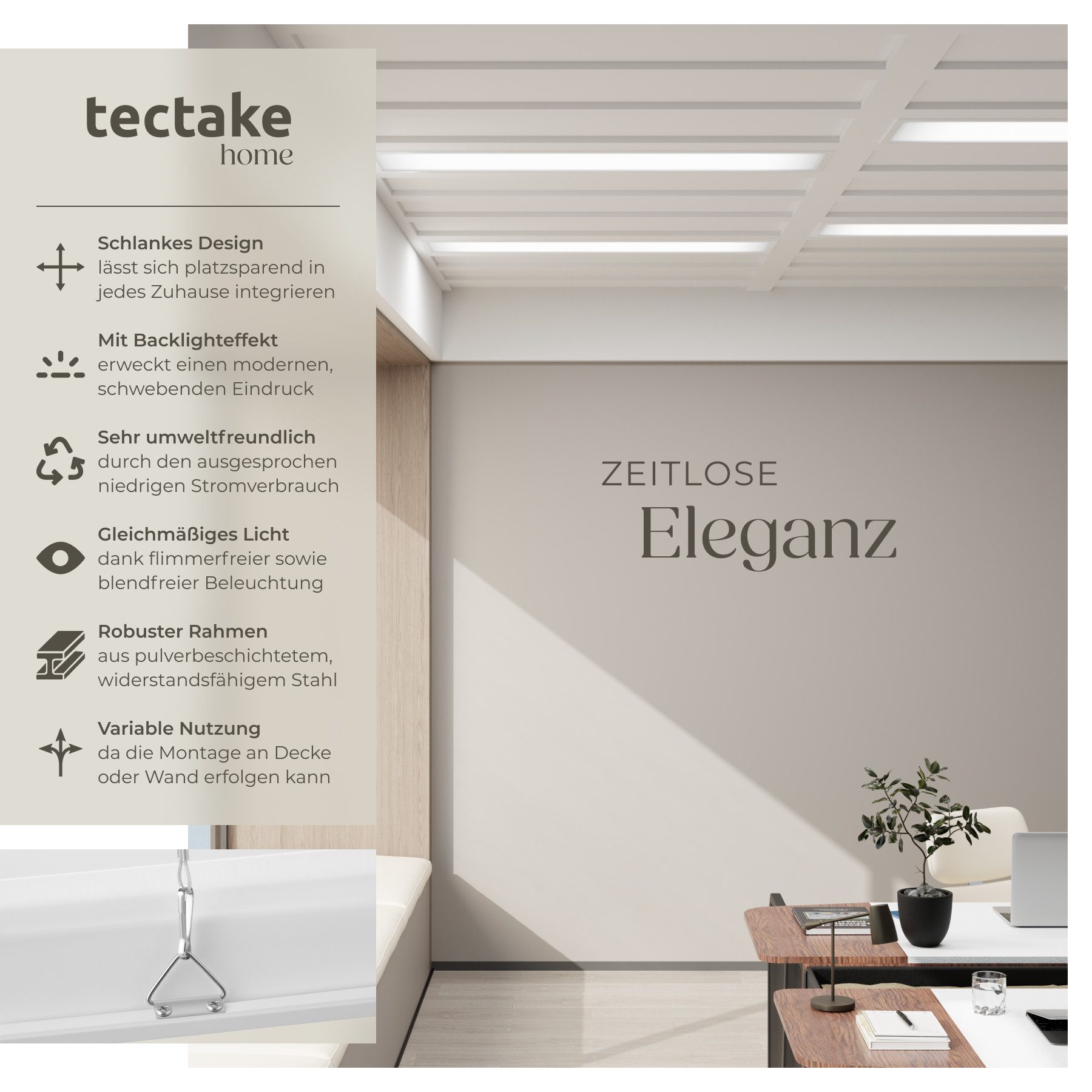 tectake Deckenleuchten LED-Paneel, Modernes LED-Paneel mit günstig online kaufen