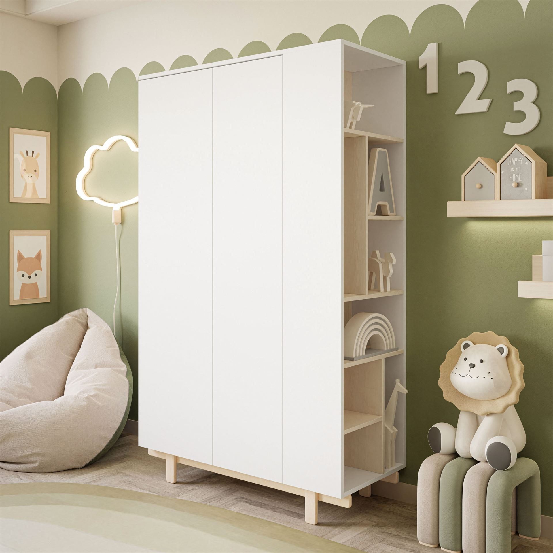 Lookway Kleiderschrank für Kinder BASIC Breite 115cm