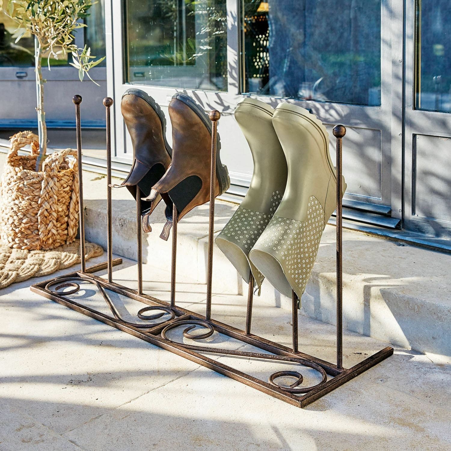 Mirabeau Schuhregal Schuhständer Patterson antikbraun – Bild 3 von 5