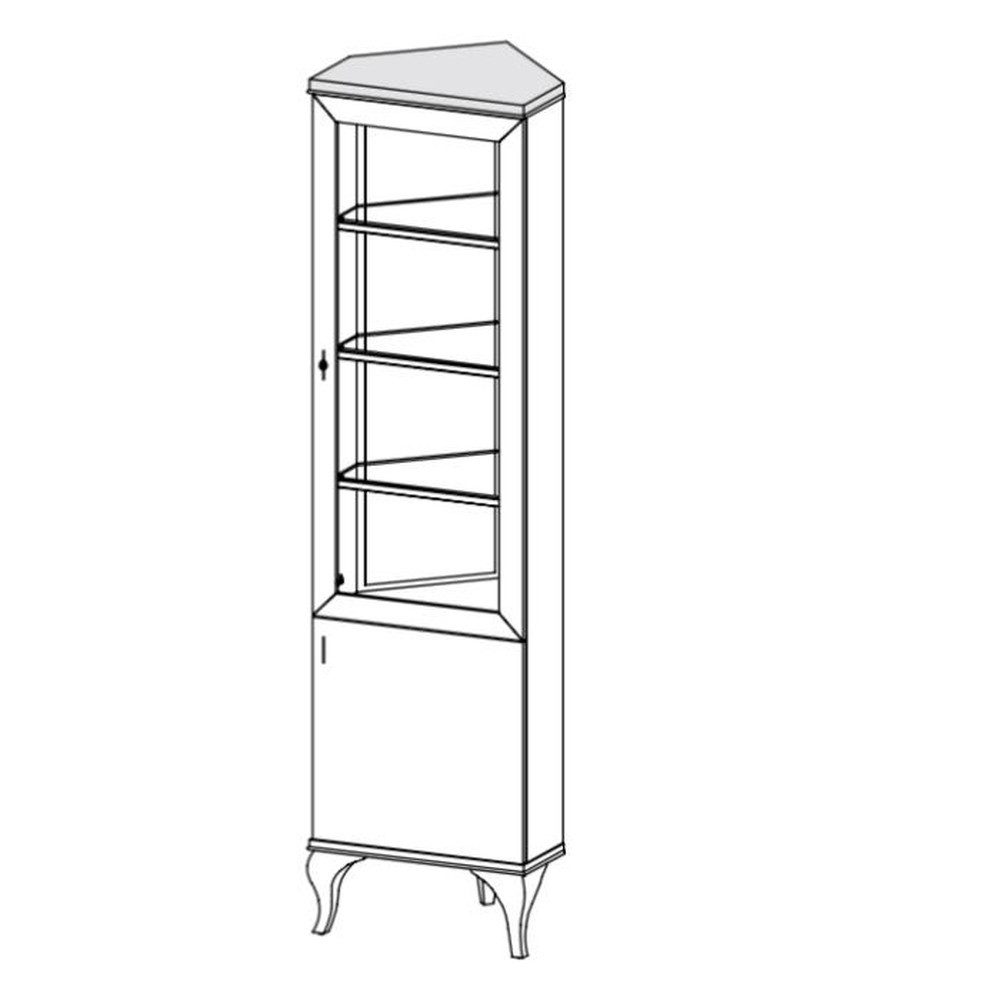 JVmoebel Eckvitrine Eckvitrine für das Wohnzimmer im modernen Design Made in Europa