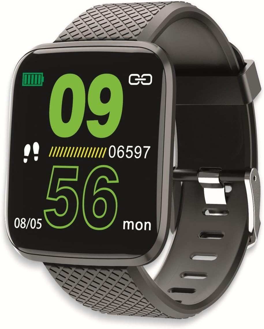 Denver SW-151 Smartwatch (1,3 cm, android ios), Smartwatch mit Wear OS, GPS, 1.3" Display und 1000 mAh Akku