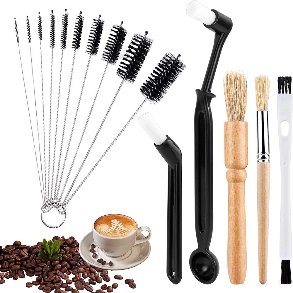 Reinigungsbürsten-Set Kaffee Pinsel Barista Pinsel, 15 Stück kaffee reinigungsbürste
