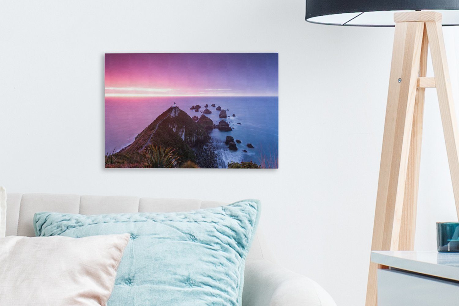 St), Aufhängefertig, Neuseeland, Nugget Point (1 Wanddeko, Leinwandbild 30x20 cm Wandbild Leinwandbilder, OneMillionCanvasses®