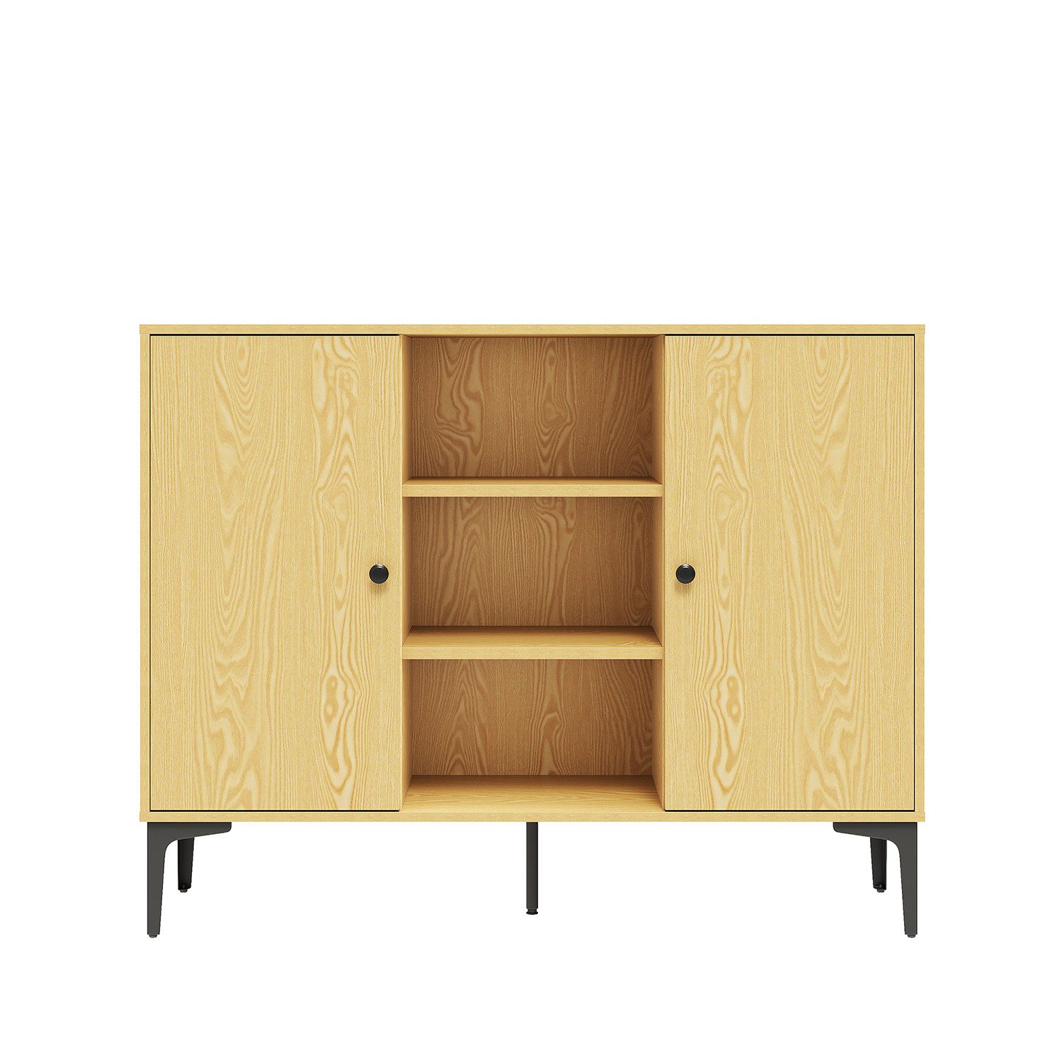 SONNI Sideboard Eichenfarbenes Sideboard, Schließfach mit großem Fassungsvermögen
