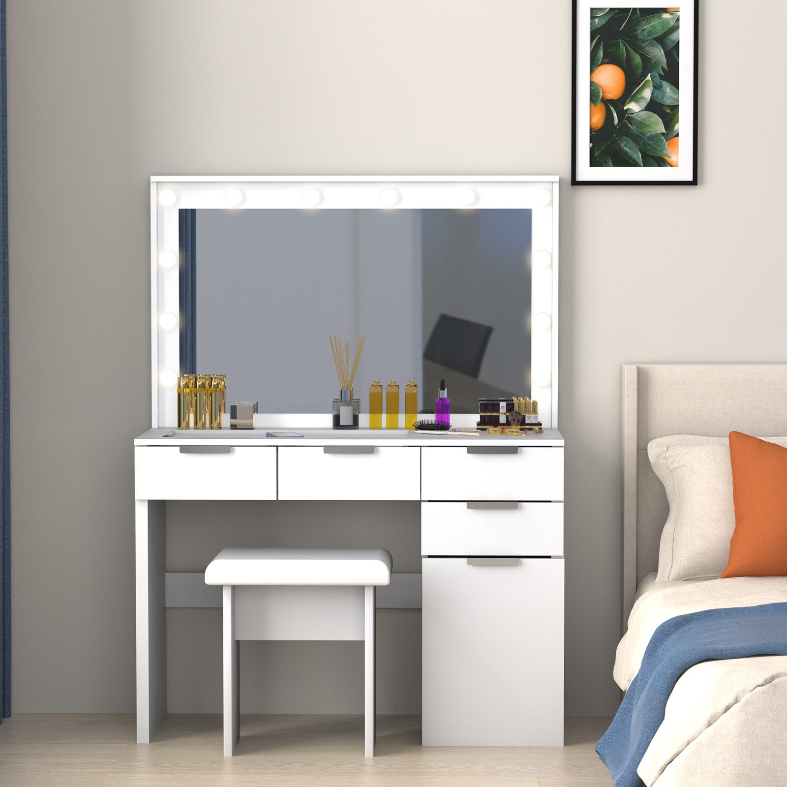 WILGOON Schminktisch LED Schminktisch-Set, Einstellbare Helligkeit, günstig online kaufen