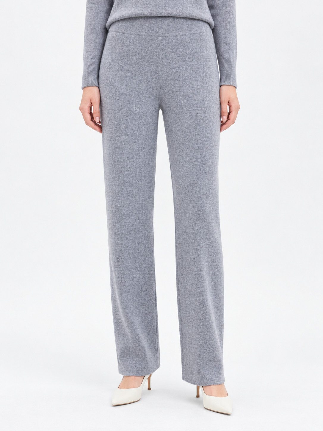 Passioni Strickhose Damen Feinstrick – Gerade Passform, Elastischer Bund