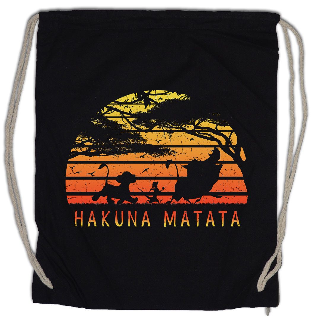 Turnbeutel Hakuna Matata Turnbeutel Lion Motto Quote Zitat König Der King Löwen