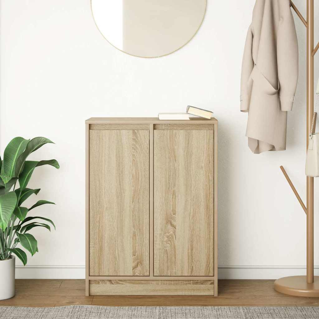 vidaXL Sideboard Sideboard Sonoma-Eiche 57x34x76 cm Holzwerkstoff (1 St) – Bild 3 von 5