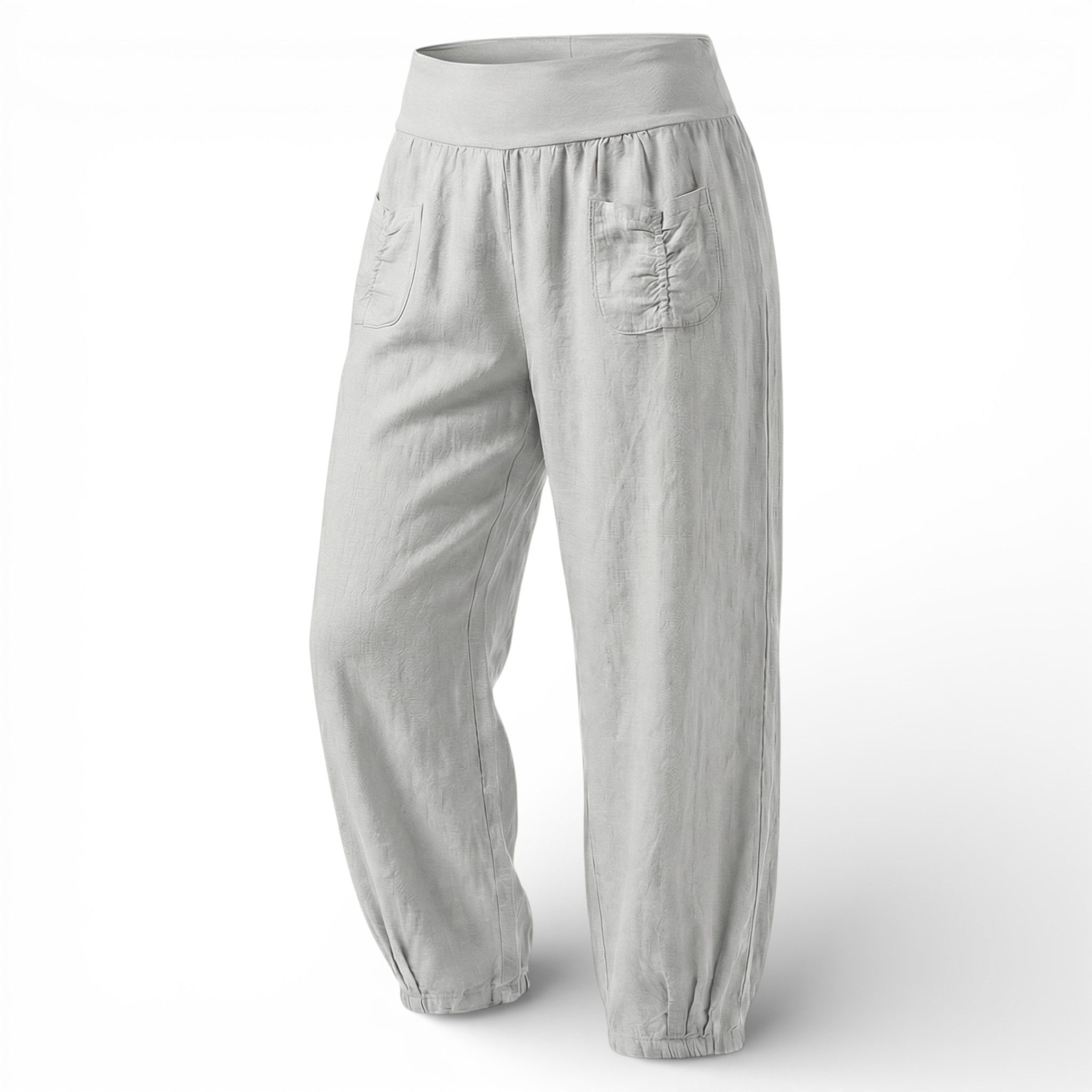 OriginalYou Leinenhose Sommerliche Leinen Pumphose luftig leichte Schlupfhose luftig & leichtes Leinengewebe, elastischer Bund, in Unifarbe