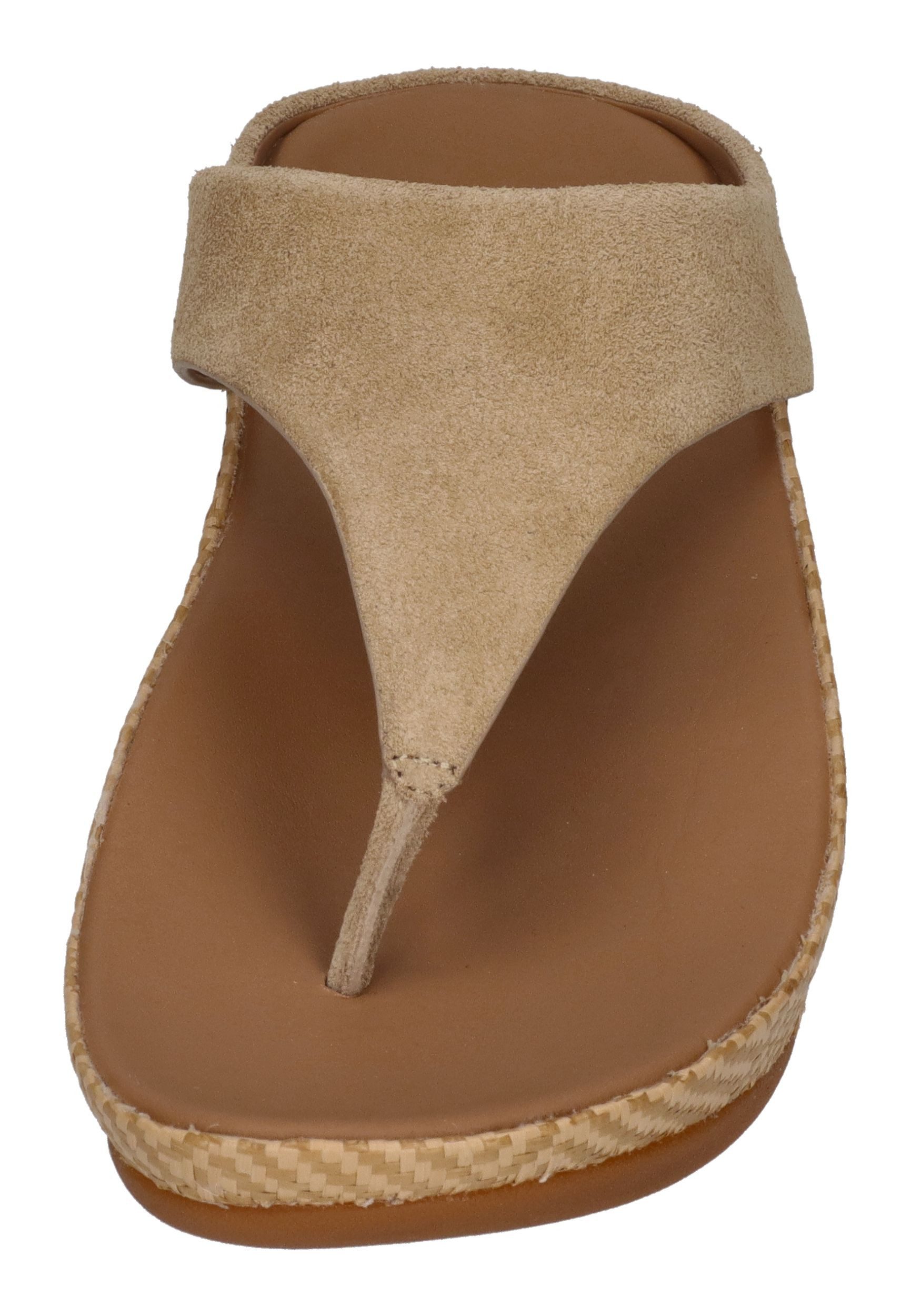 Fitflop LULU LUX GRAPHIC-WEAVE SUEDE TOE-POST SANDALS Zehentrenner Cappuccino