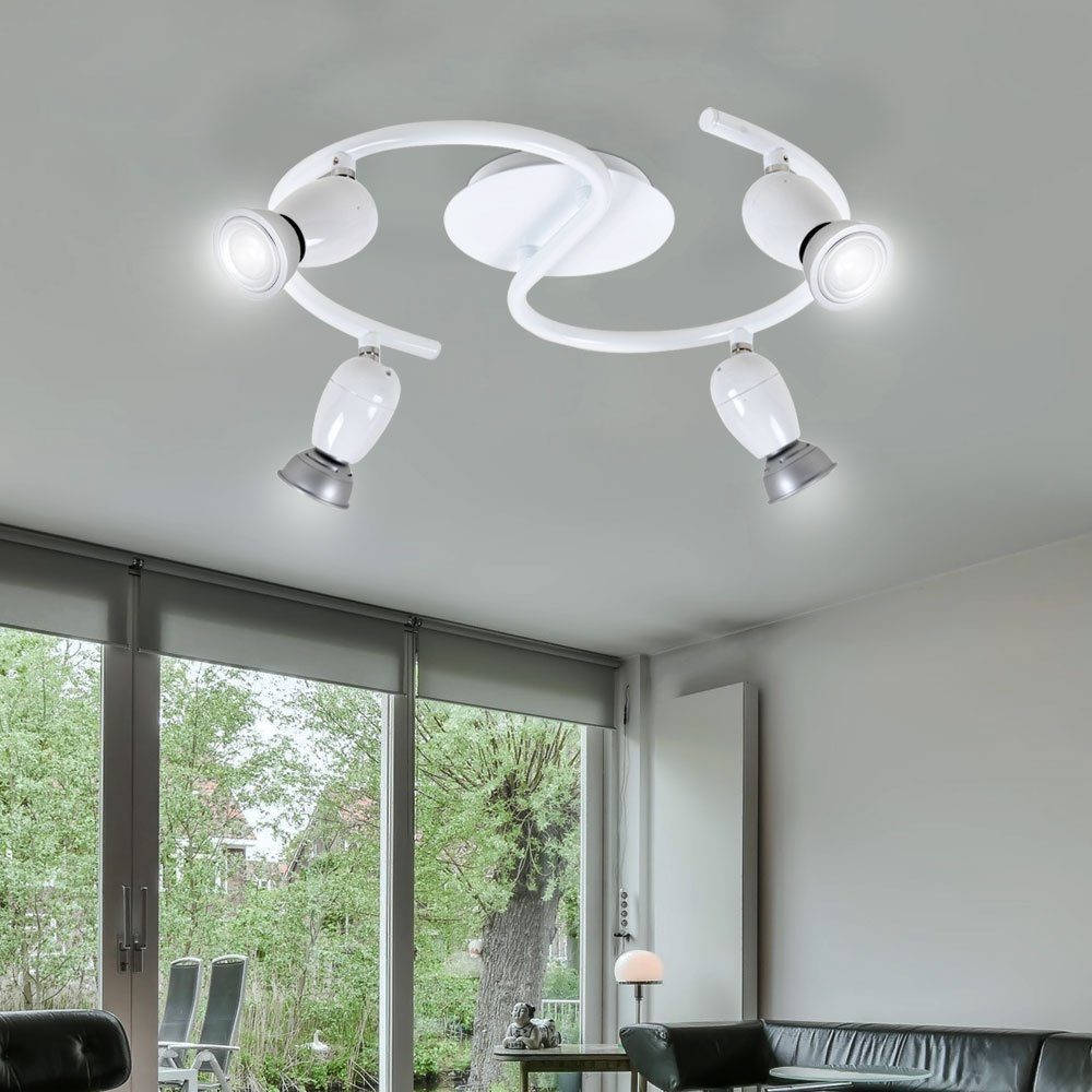 LED Beleuchtung Deckenspot, Leuchte 16 Design Leuchtmittel Philips Decken inklusive, Watt Warmweiß, Spirale LED