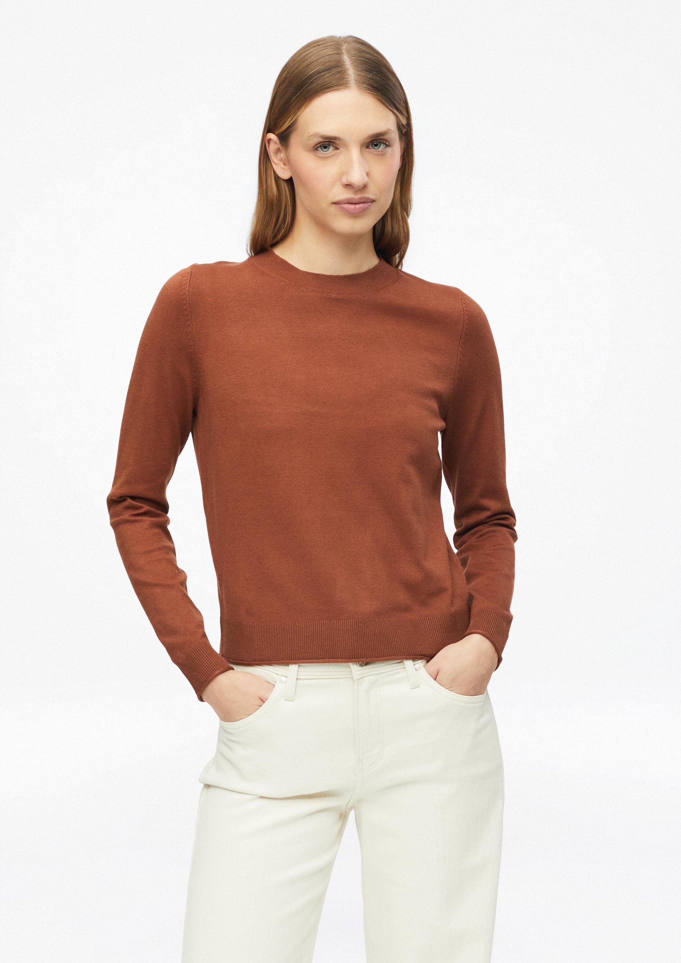 s.Oliver Longpullover Strickpullover Feinstrickpullover aus Viskosemix