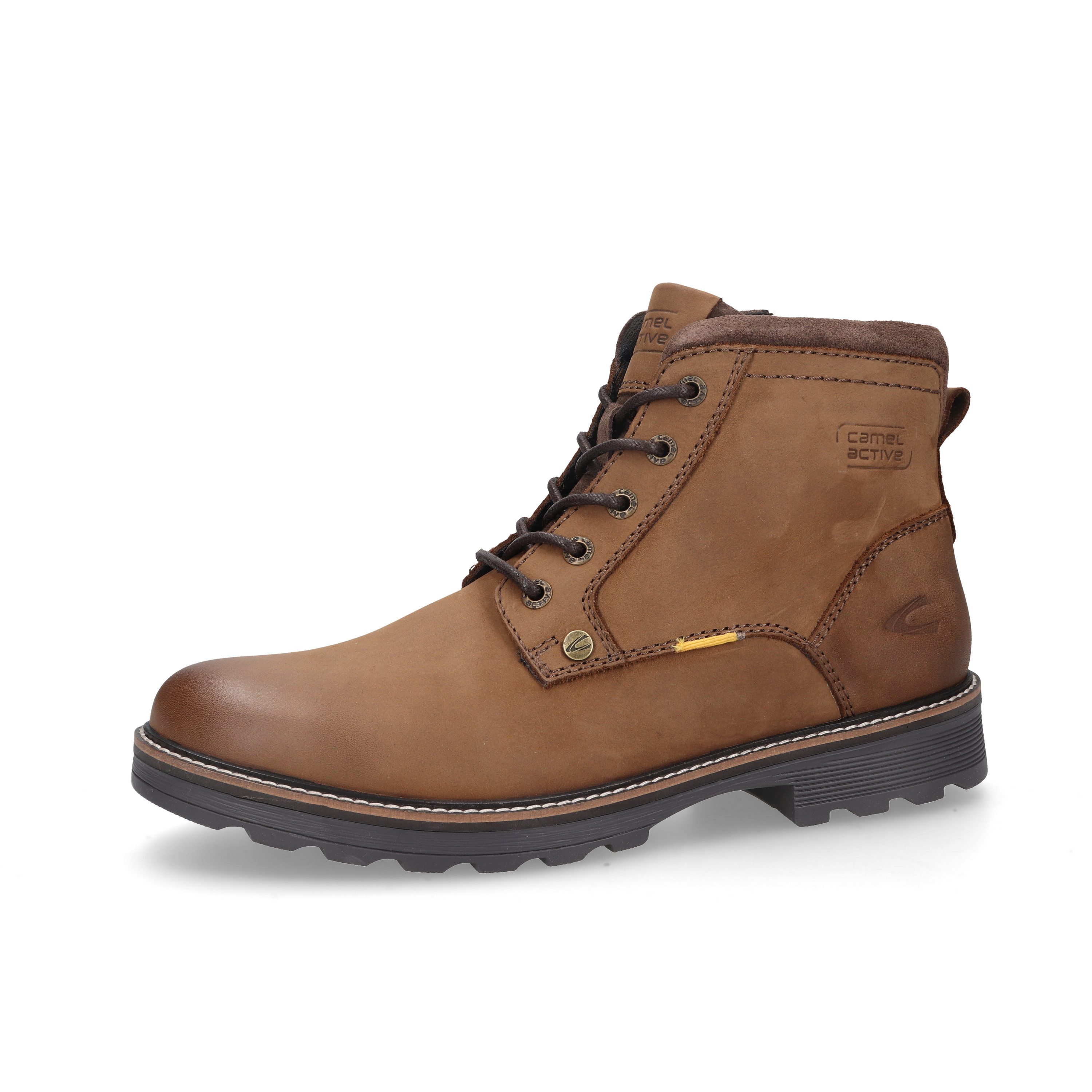 camel active Boots Tumbled Nubuk CAFE Schnürboots