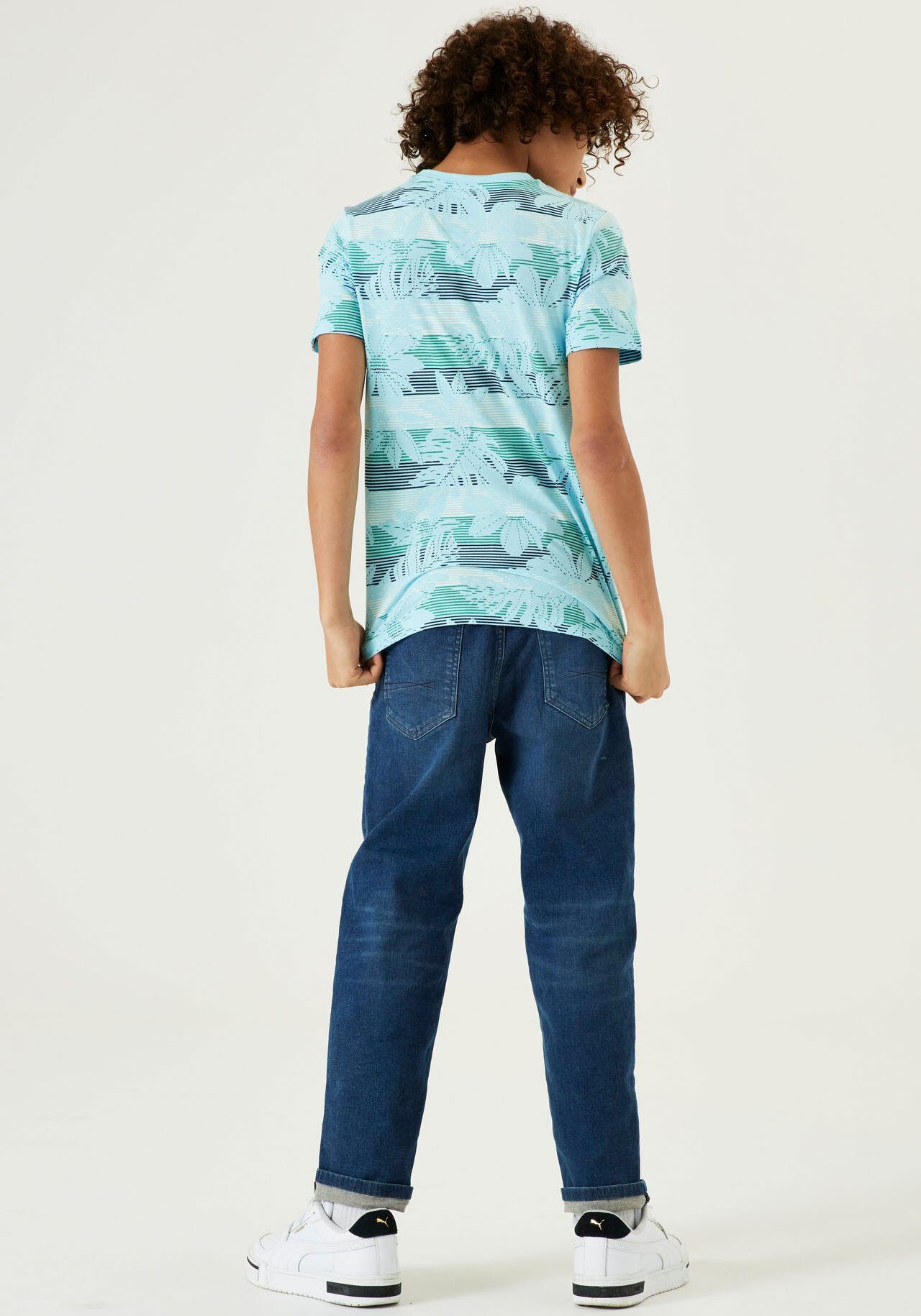 Garcia T-Shirt mit floralem Allovermuster, for BOYS blue sky