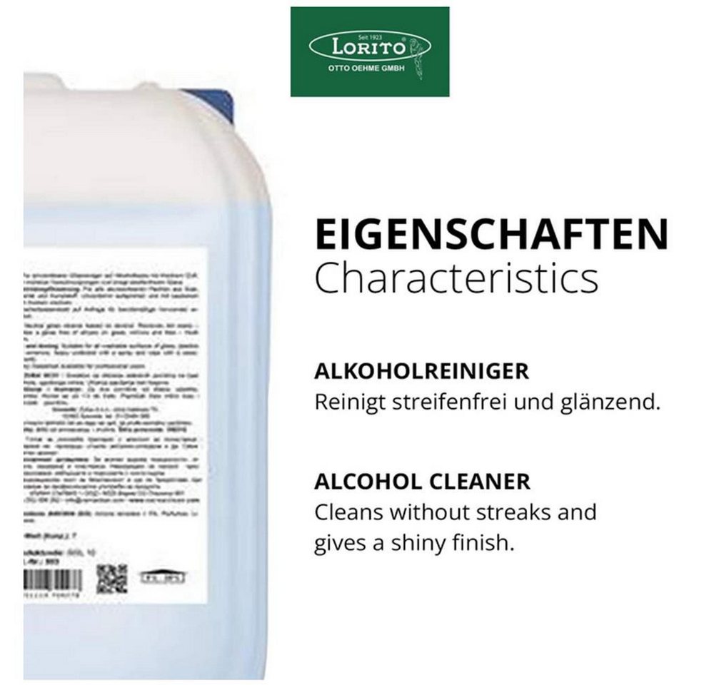 Thumbnail - Lorito frisch und sauber Alkohol- und Glanzreiniger 10 Liter Allzweckreiniger