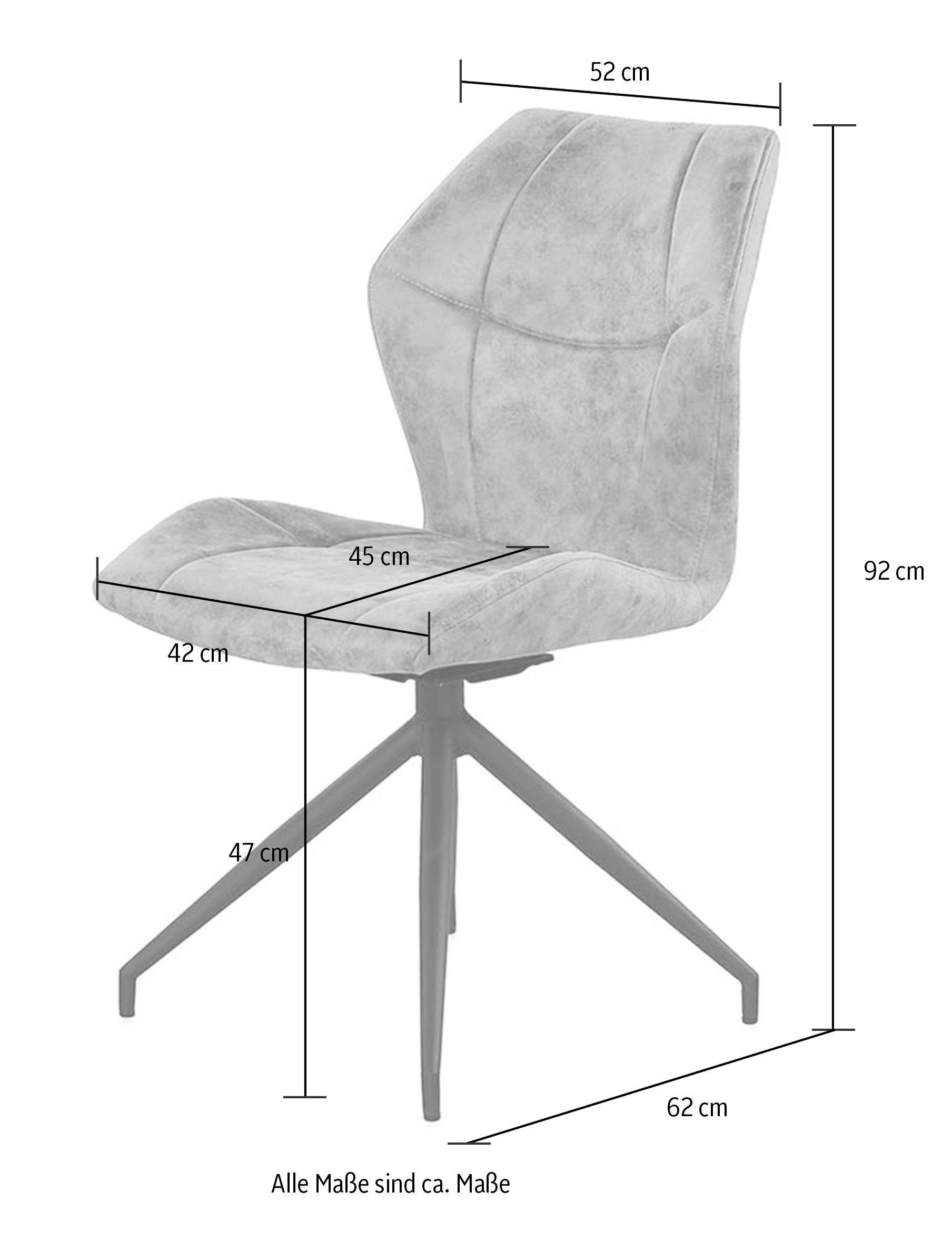 Jockenhöfer Gruppe Drehstuhl Emilio (Set, St), | 2 2 Inklusive grau/braun Farben Drehfunktion bestellbar grau/braun drehbar), in (360°