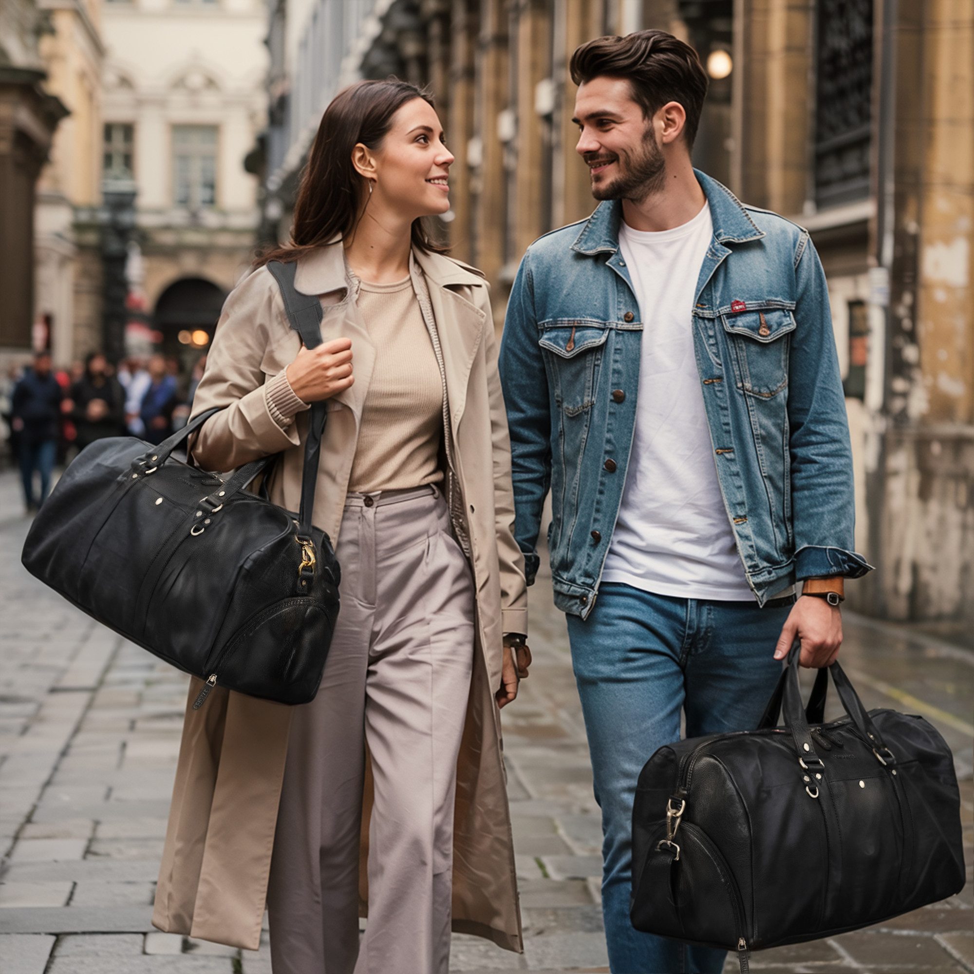 STILORD Weekender "Ventura" Echtleder Weekender Herren & Damen Groß