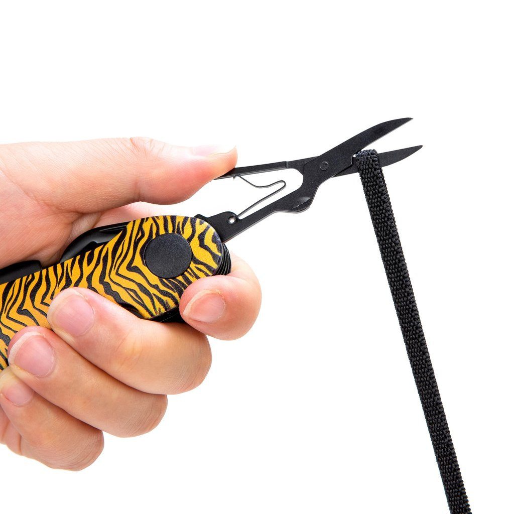 Munkees Universalmesser Taschenmesser Tiger 15 Funktionen mit Schlüsselring, Edelstahl, (Einzelartikel, 1 St), 15 Funktionen, Multifunktionswerkzeug, Schlüsselring