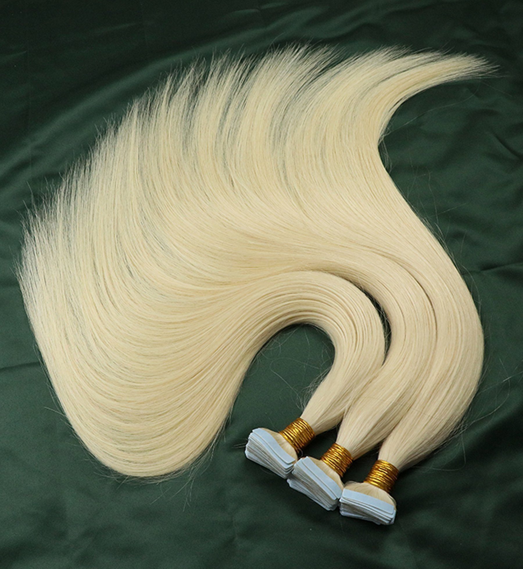 Double Fashion #613 cm blonde-60 % Drawn 100 Remy Hair Echthaar & Echthaar-Extension 25 Tape gr, On-Extension YC Style Skin-Wefts Menschenhaar